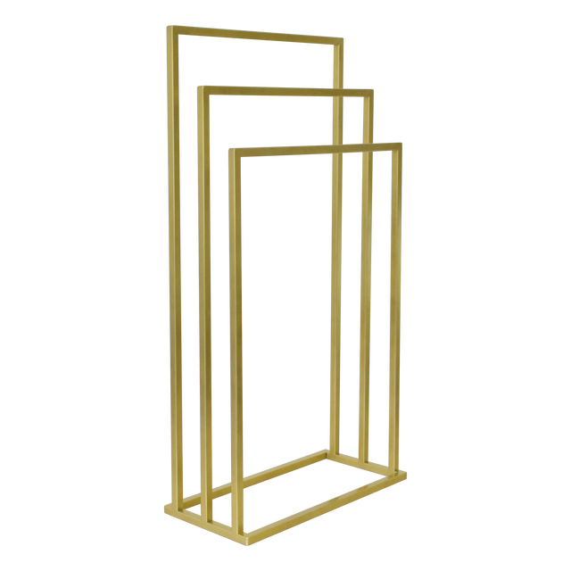 Stojak na ręczniki potrójny złoty