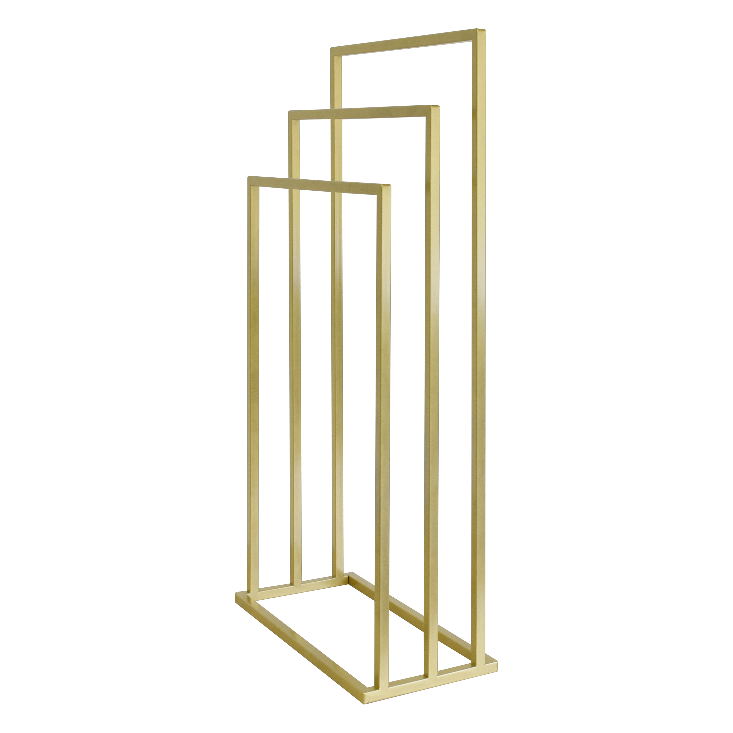 Stojak na ręczniki potrójny złoty - 4