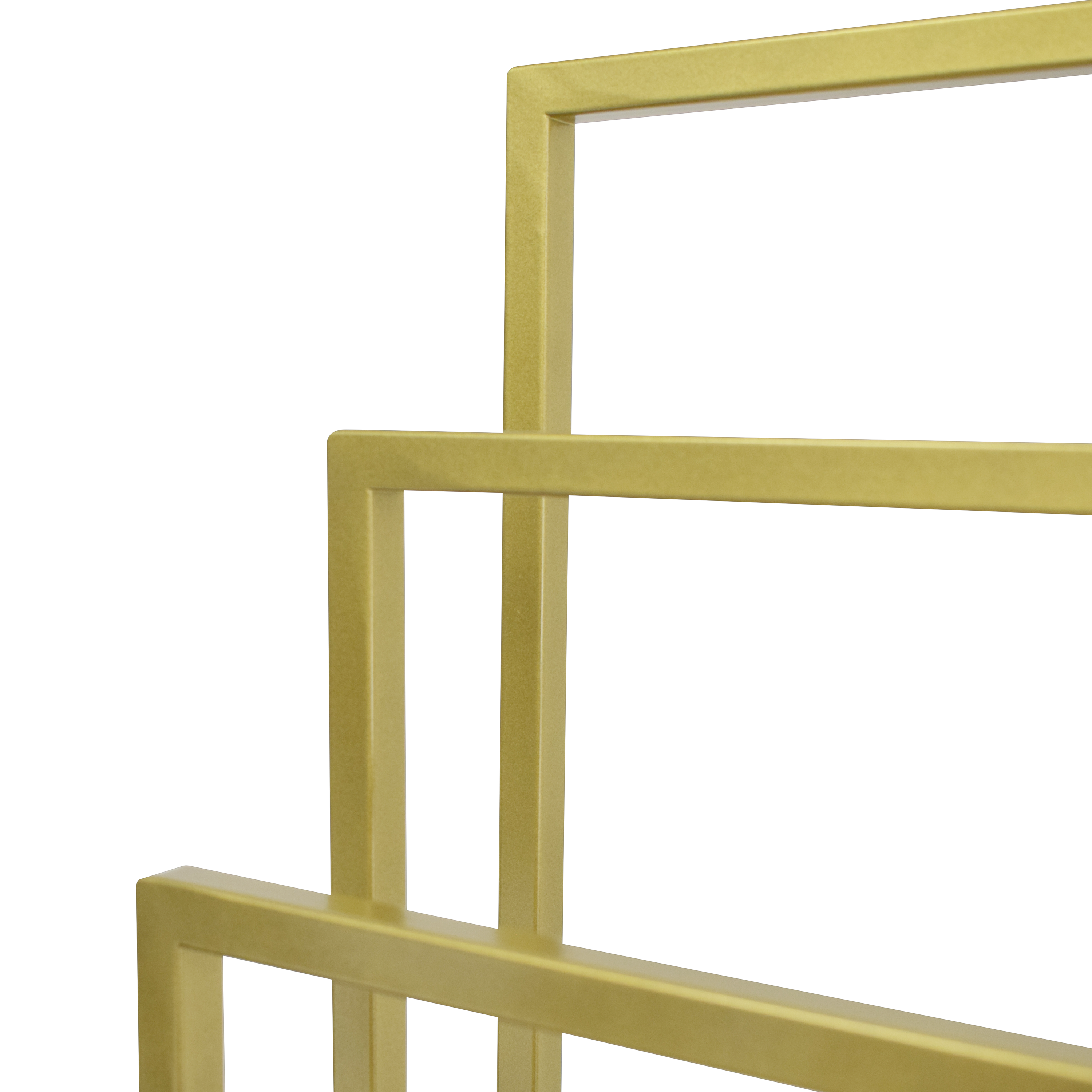 Stojak na ręczniki potrójny złoty - 5