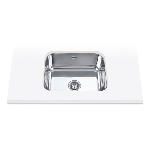 Fregadero cocina Edesa Fuji BE 50x 40 1C bajo encimera 1 seno con sifón 54x44 cm acero inox mueble ancho 60 cm