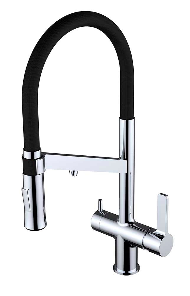 Grifo de cocina osmosis CLEVER EC3 WT19 negro Leroy Merlin