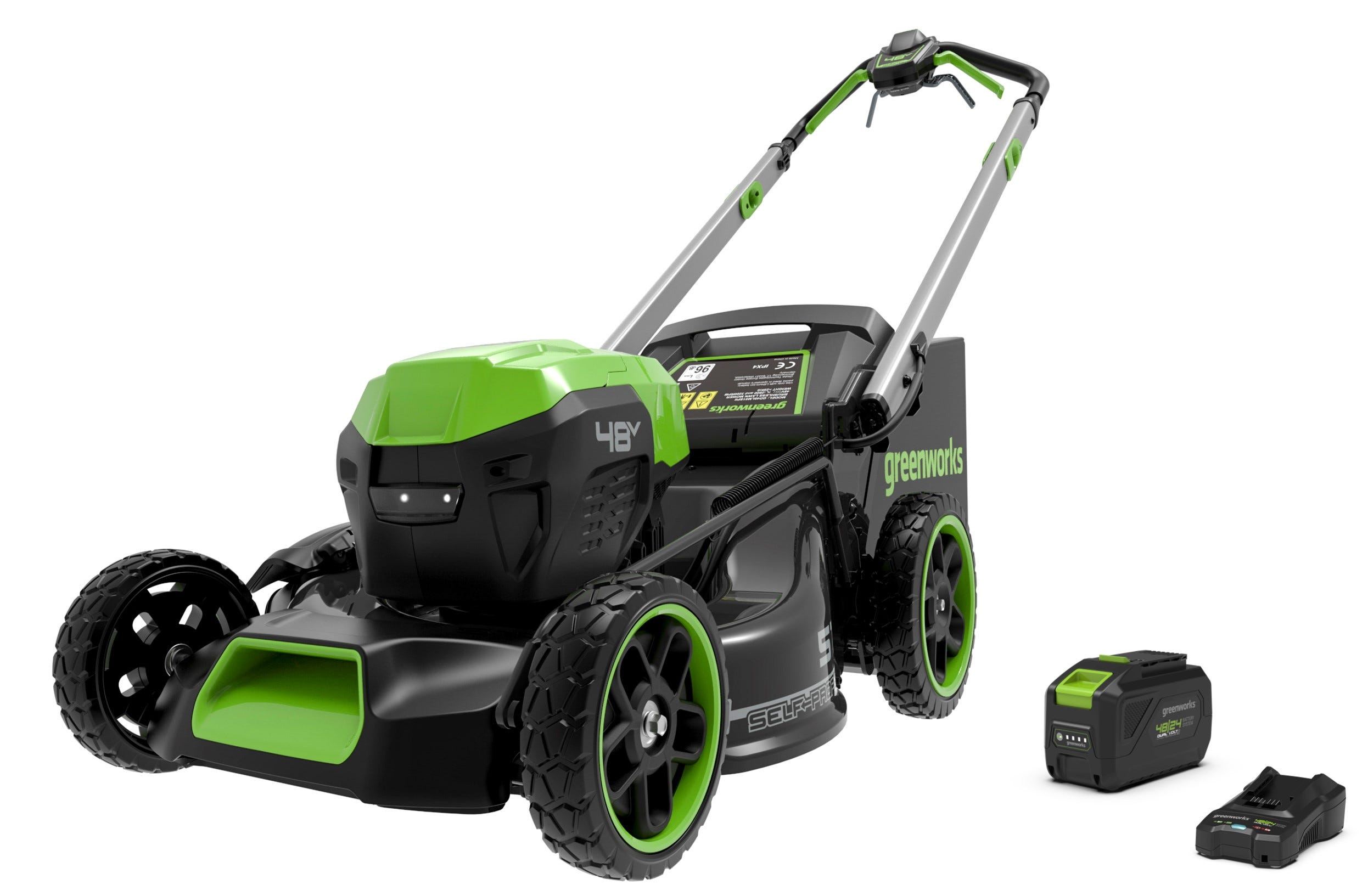 Tondeuse Sur Batterie 48V GREENWORKS Gd48lm51spiik5 L 51 Cm Leroy Merlin tondeuse-sur-batterie-48v-greenworks-gd48lm51spiik5-l-51-cm-leroy-merlin