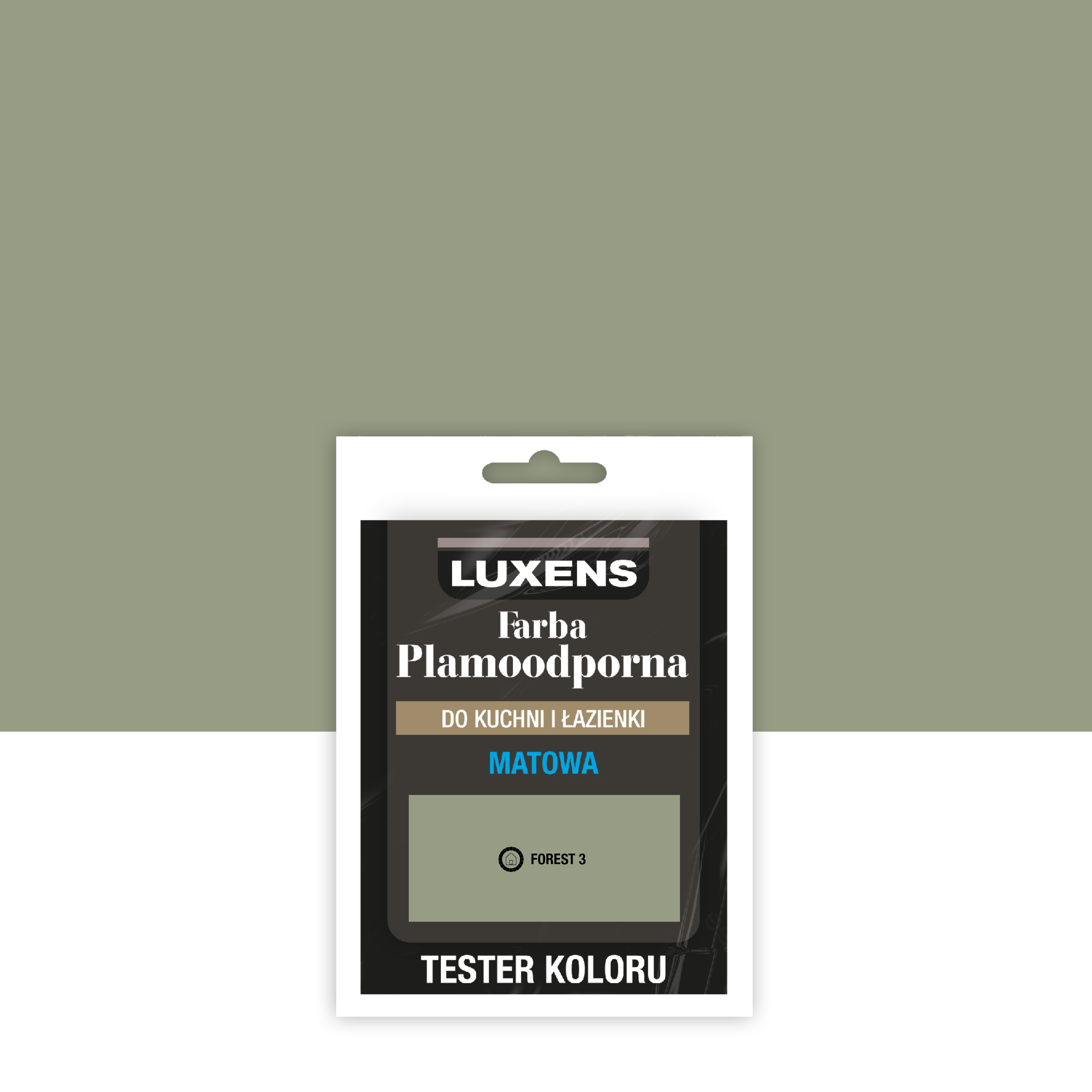Tester farby Luxens Plamoodporna do kuchni i łazienki Forest 3 25 ml