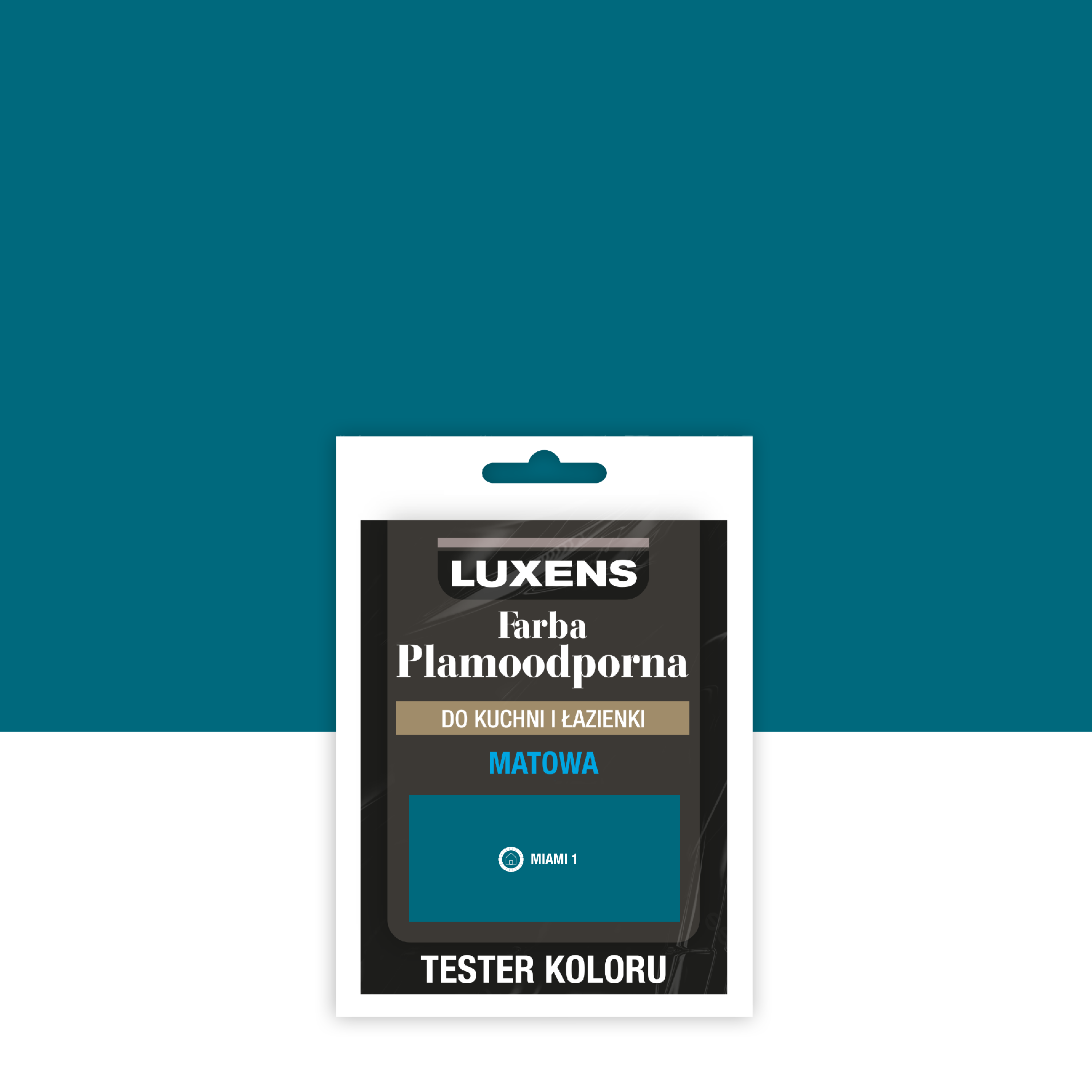 Tester farby Luxens Plamoodporna do kuchni i łazienki Miami 1 25 ml