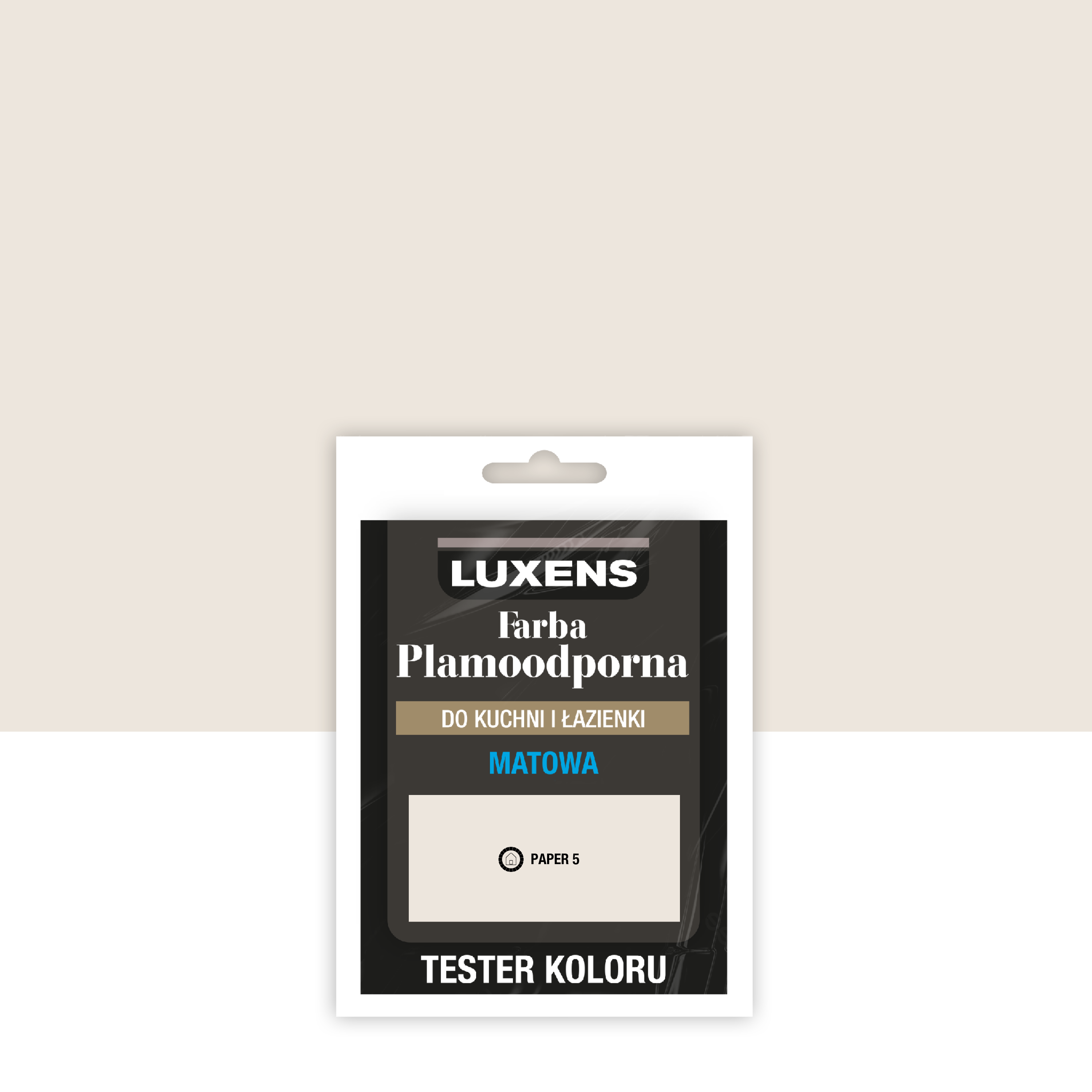 Tester farby Luxens Plamoodporna do kuchni i łazienki Paper 5 25 ml