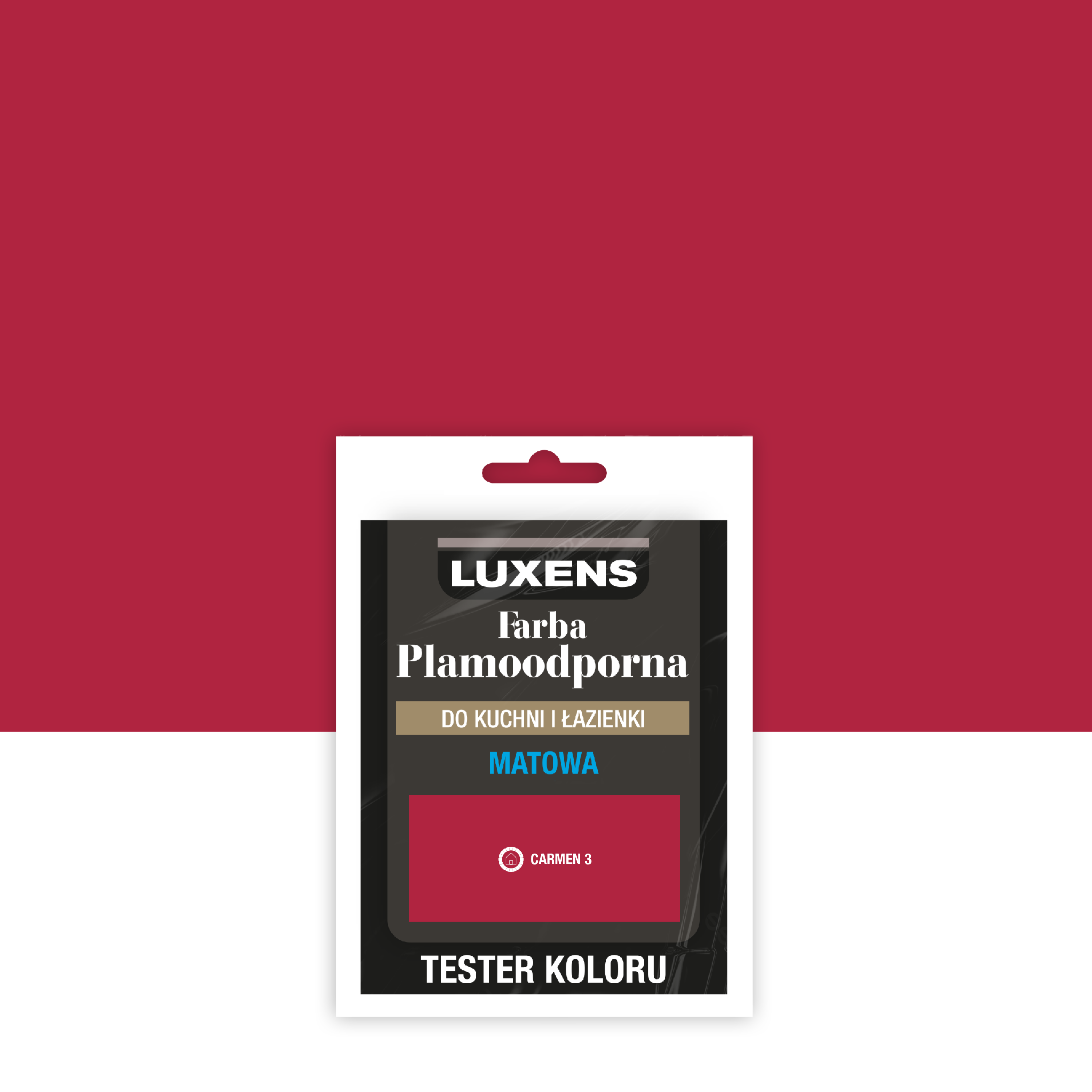 Tester farby Luxens Plamoodporna do kuchni i łazienki Carmen 3 25 ml