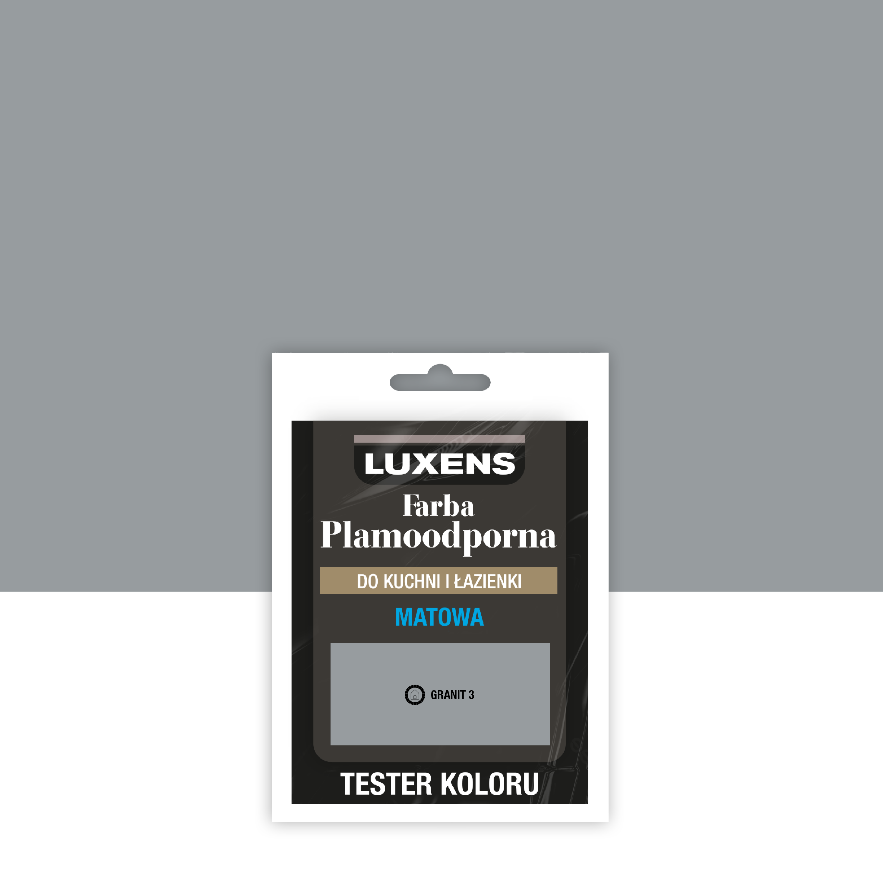 Tester farby Luxens Plamoodporna do kuchni i łazienki Granit 3 25 ml
