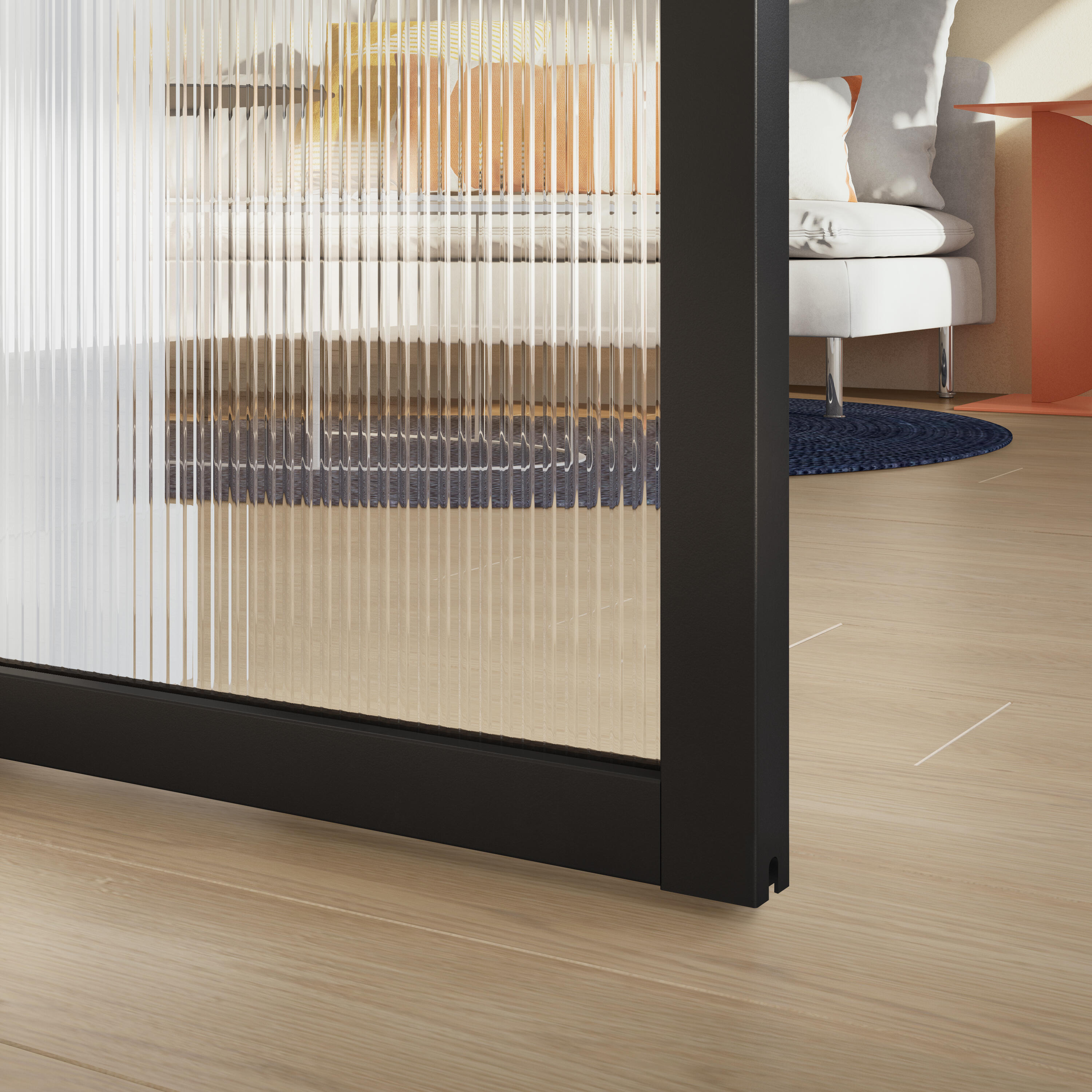 Anta per porta scorrevole ARTENS Zelie in alluminio nero L 86 x H 215 cm sp.30 mm reversibile - 5