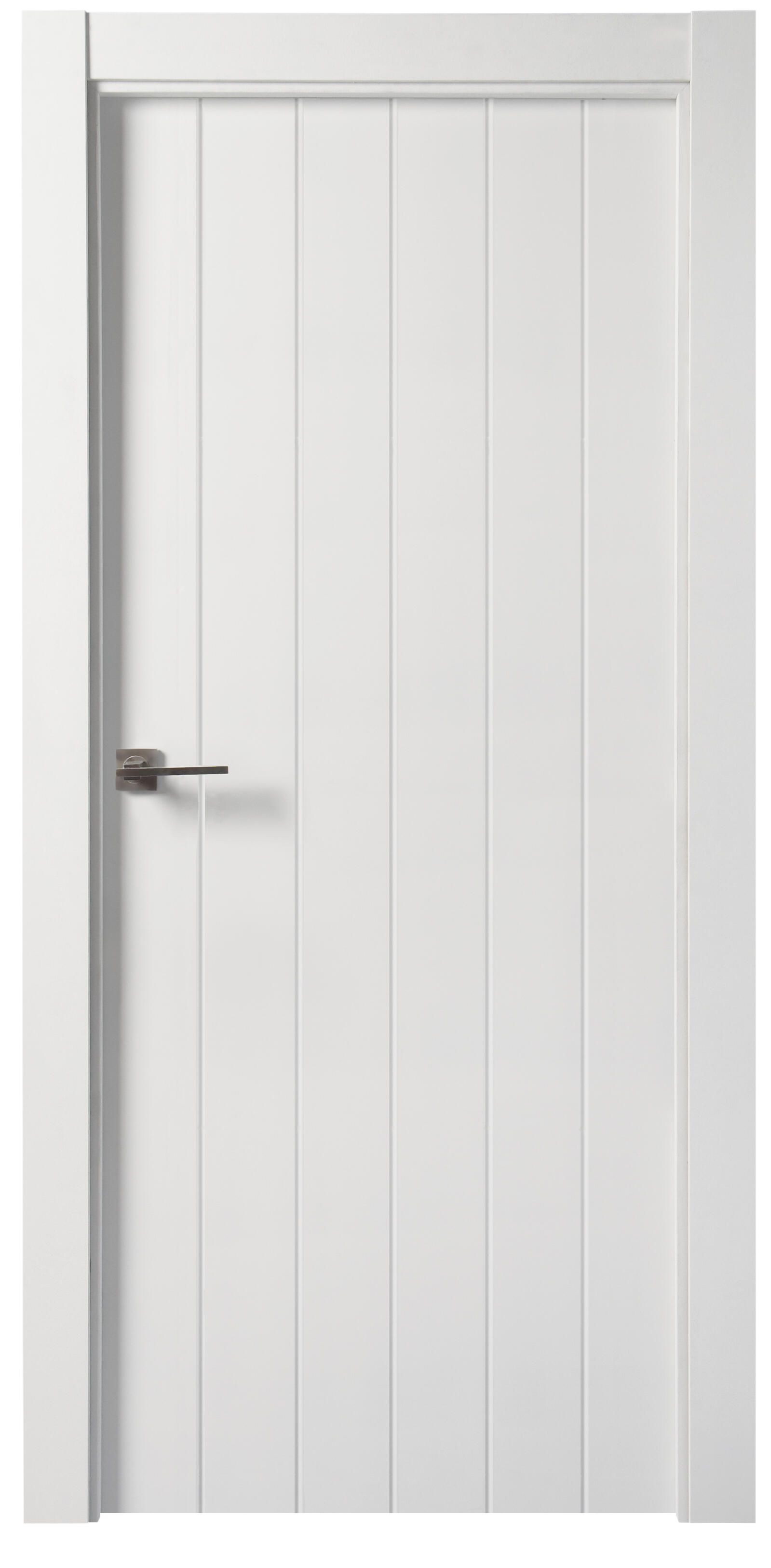 Puerta de interior abatible ciega maciza lacada Line Plus Chicago blanco apertura derecha cerco de 7x3 anchura 72.5cm - 3