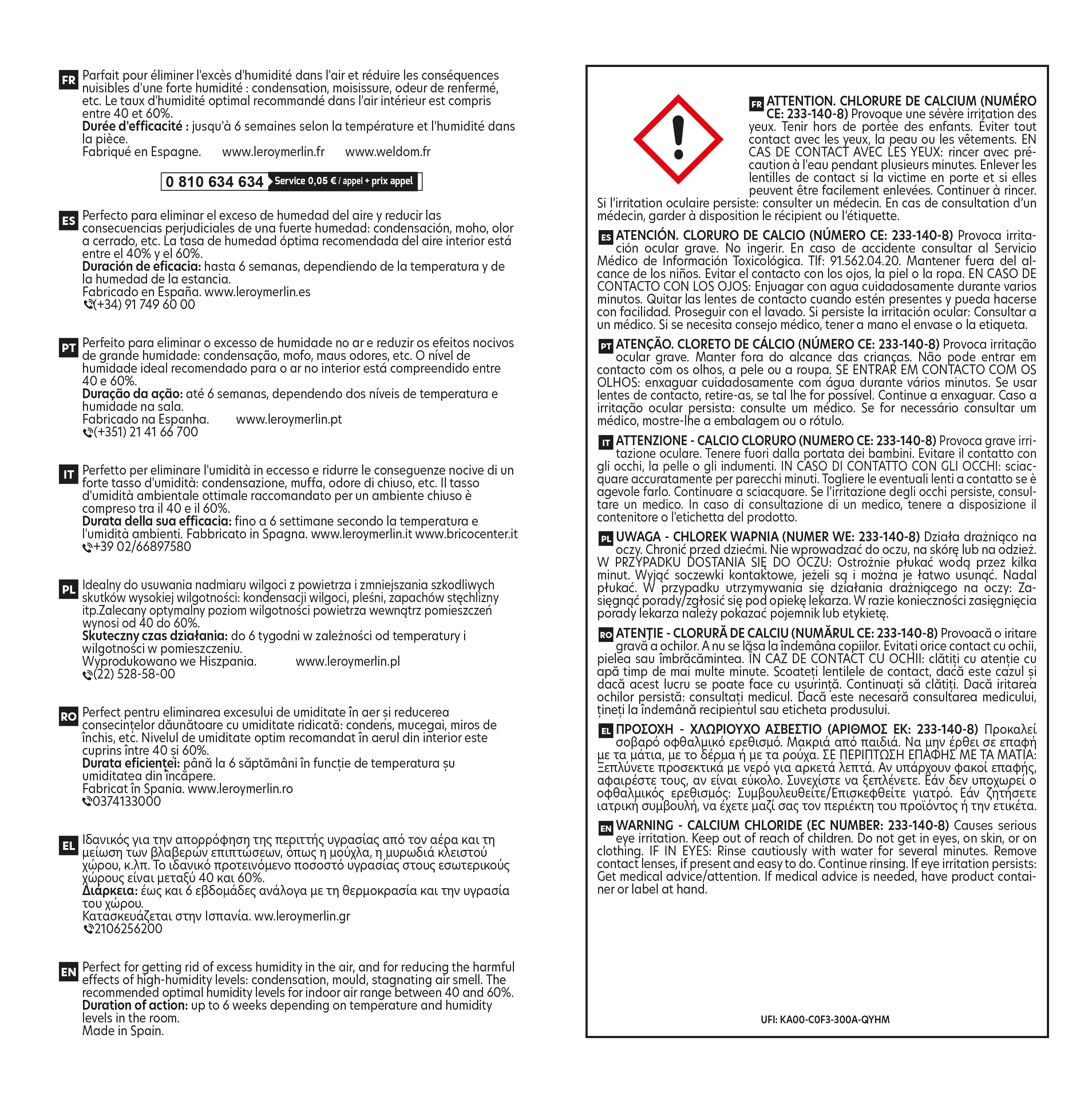 Saco de reposição absorvente humidade 1KG neutro - 2