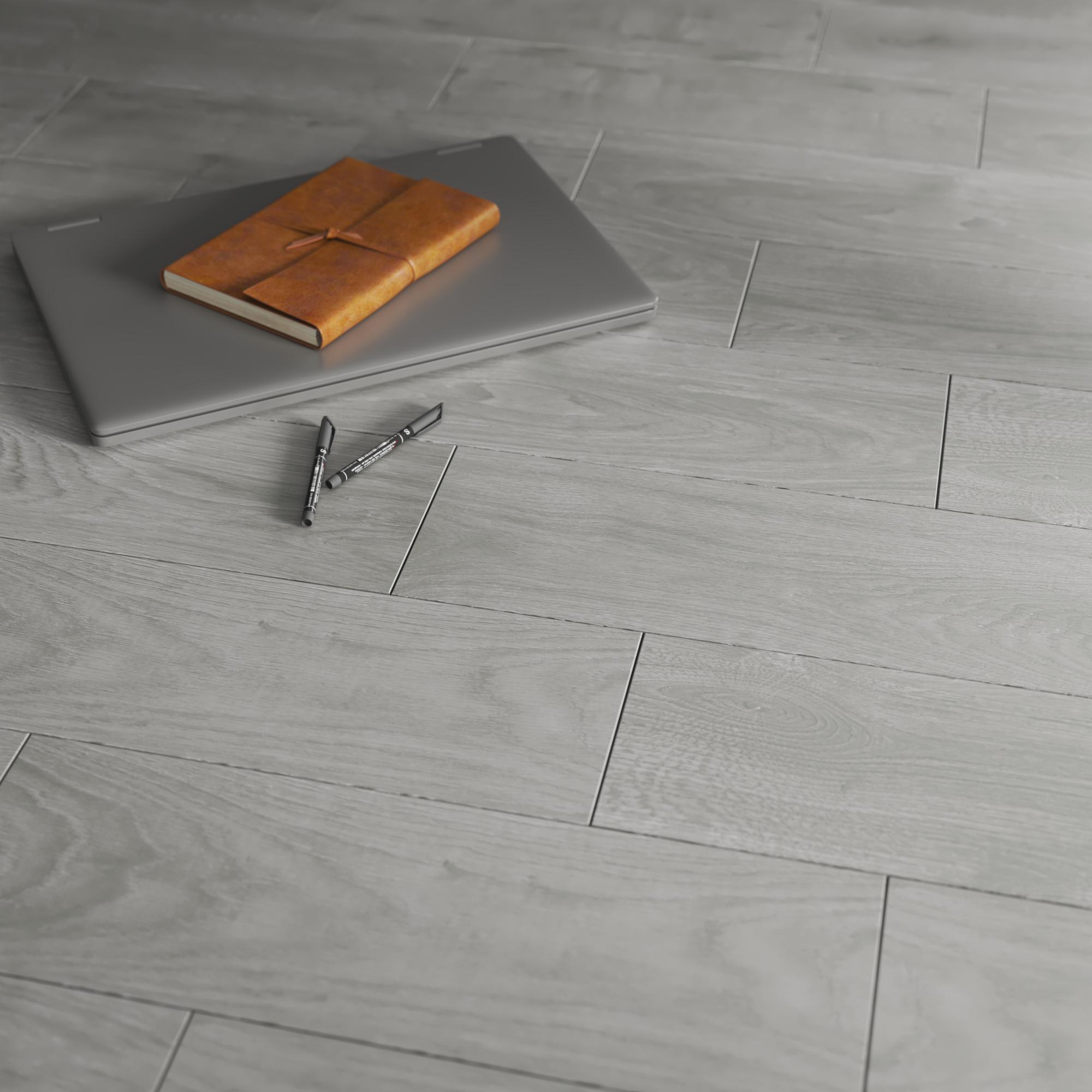 Suelo/azulejo porcelánico leave efecto madera gris 60x20 cm c1 artens