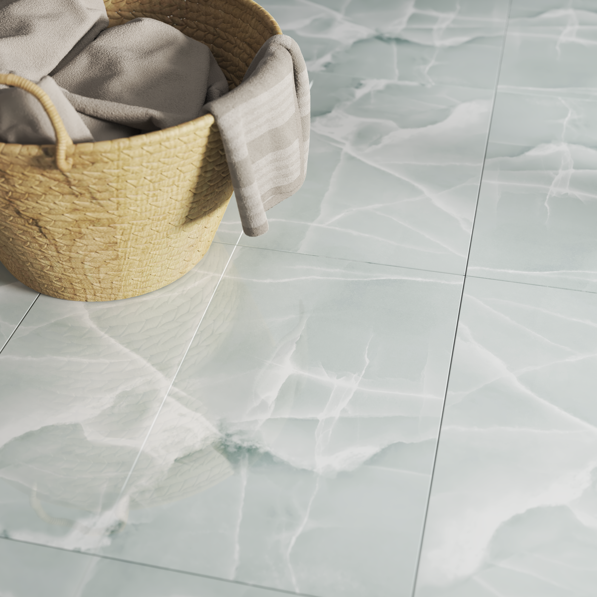 Suelo/azulejo porcelánico altea efecto mármol azul 60x60 cm artens