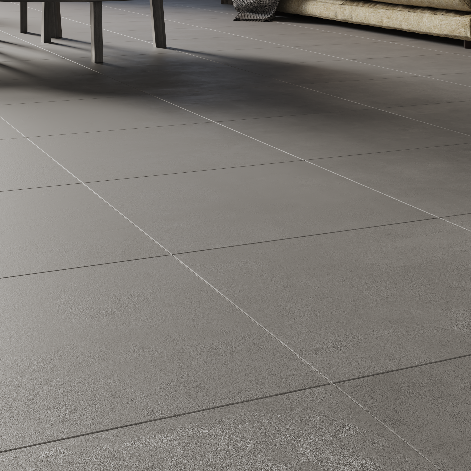 Carrelage sol intérieur / mur intérieur effet béton gris Shala l.45 x L.45 cm AR - 4