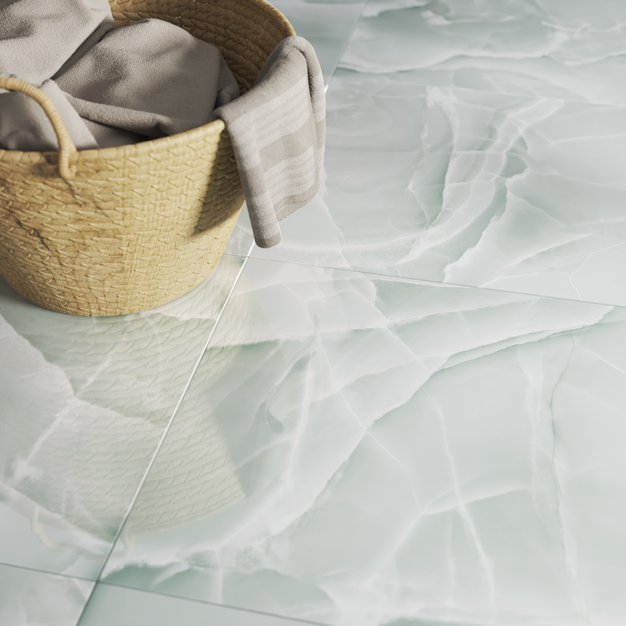 Suelo/azulejo porcelánico altea efecto mármol azul 60x120 cm artens