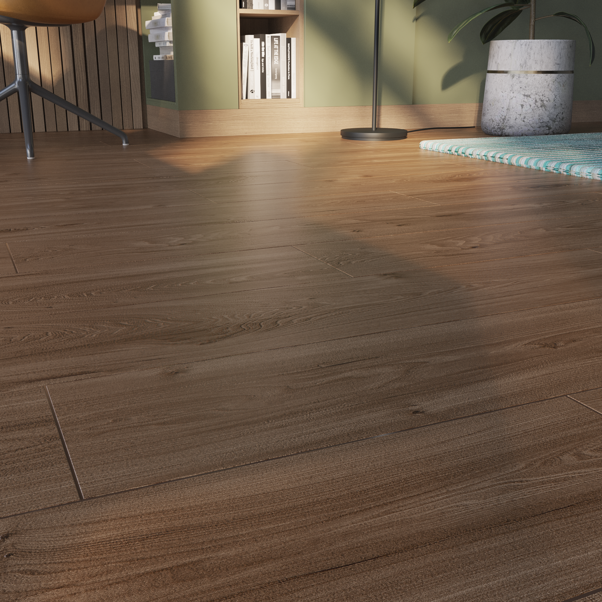 Carrelage sol effet bois marron Wakefield l.20 x L.120 cm ARTENS - 4