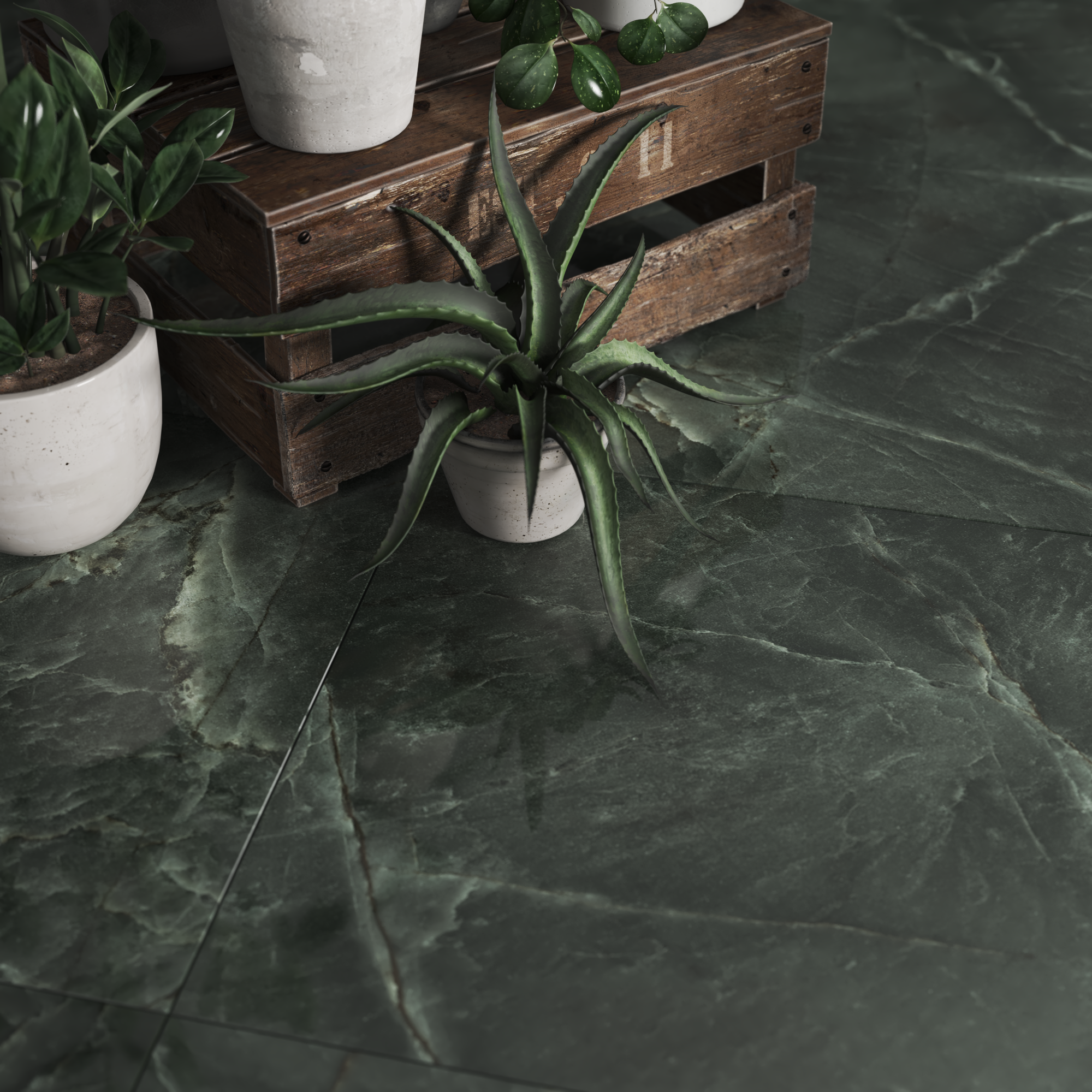 Suelo/azulejo porcelánico voltea efecto mármol green 60x120 cm artens