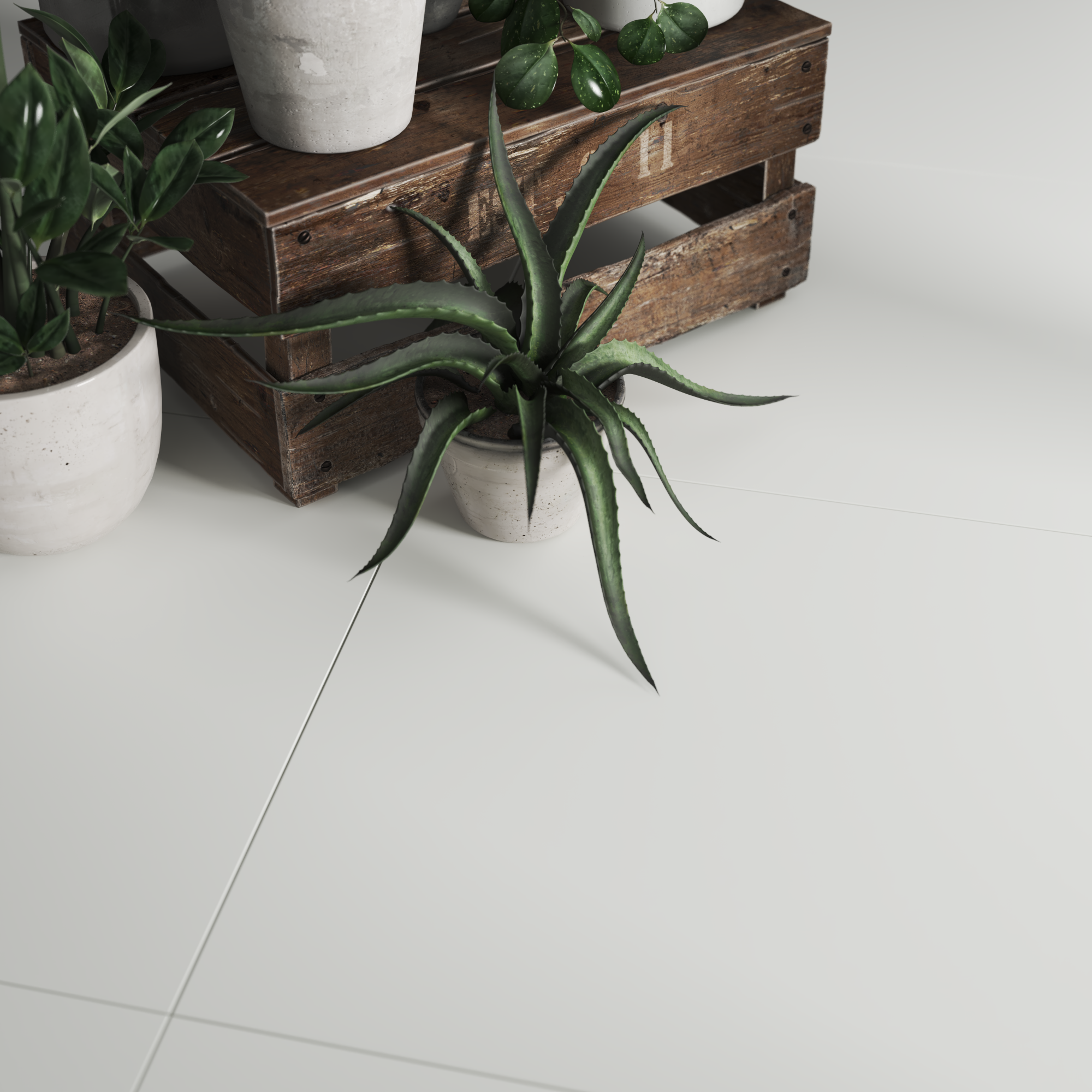 Suelo/azulejo porcelánico wilora efecto blanco 60x60 cm c1 artens