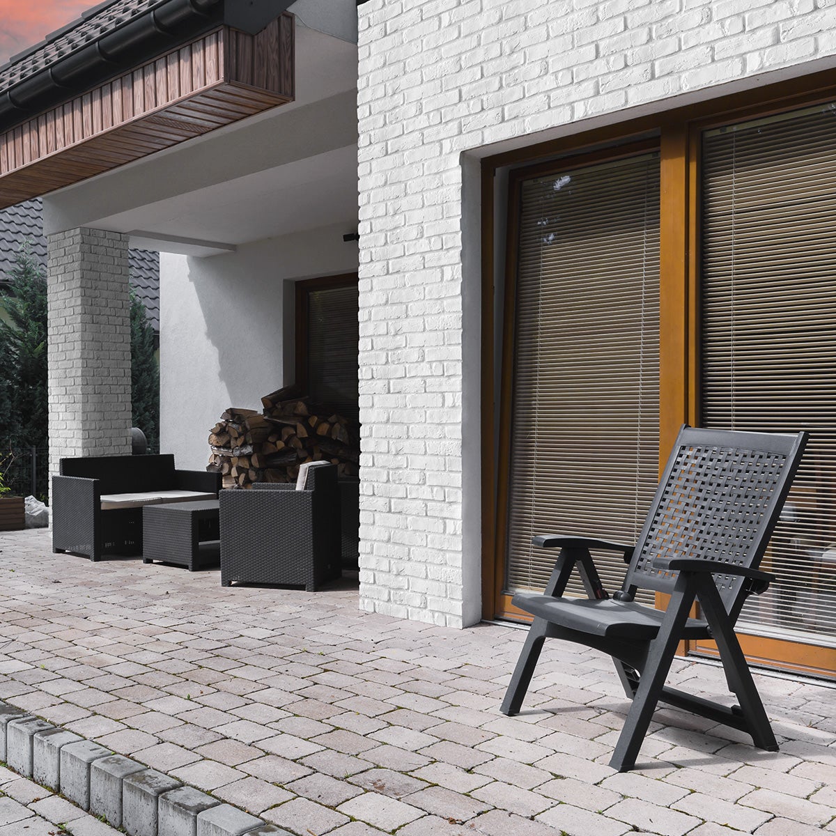 Rivestimento strutturato in cemento Chester bianco da interno / esterno 1 m² - 3