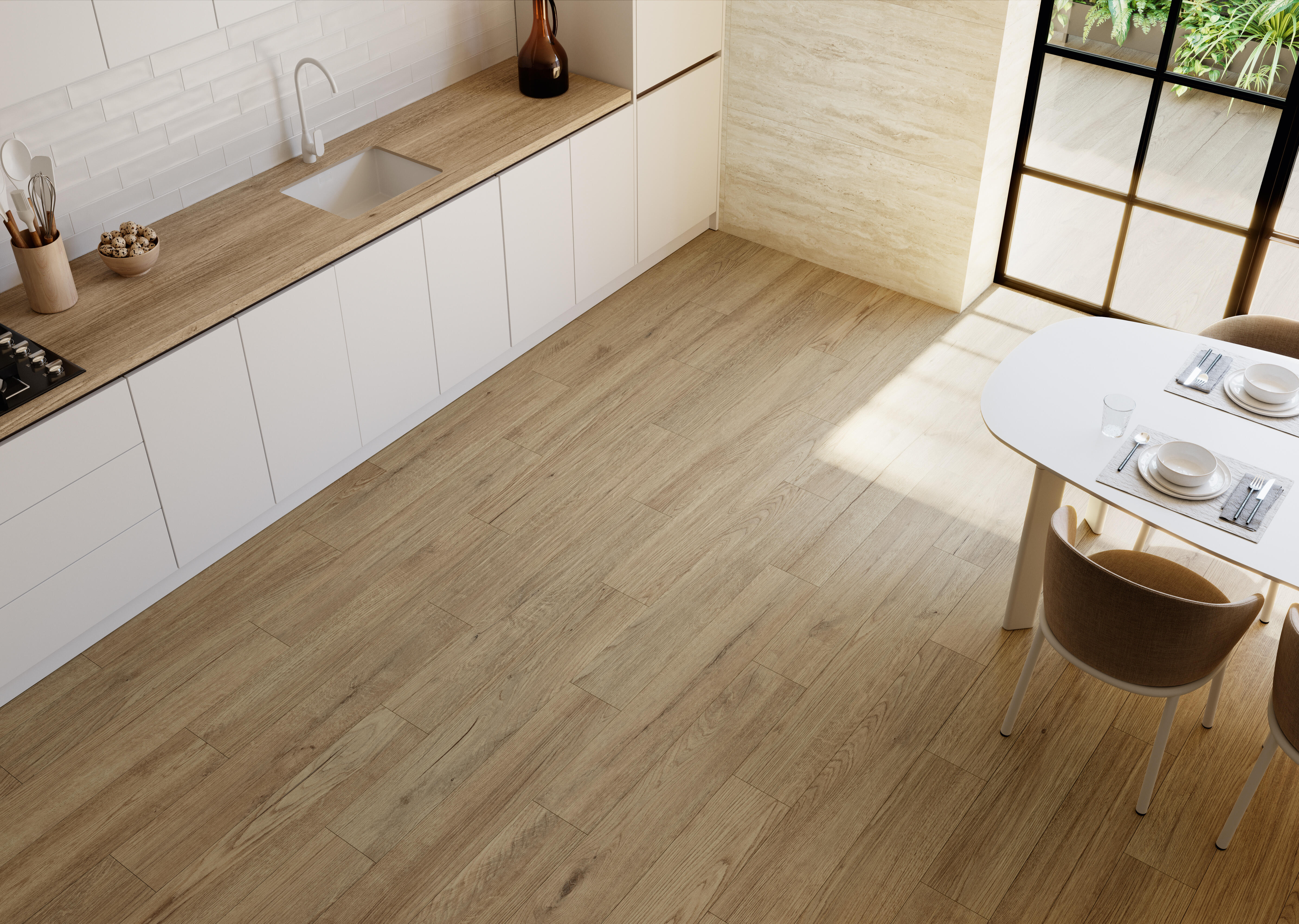 Suelo porcelánico jungla efecto madera roble 19.5x120 cm c1 grespania