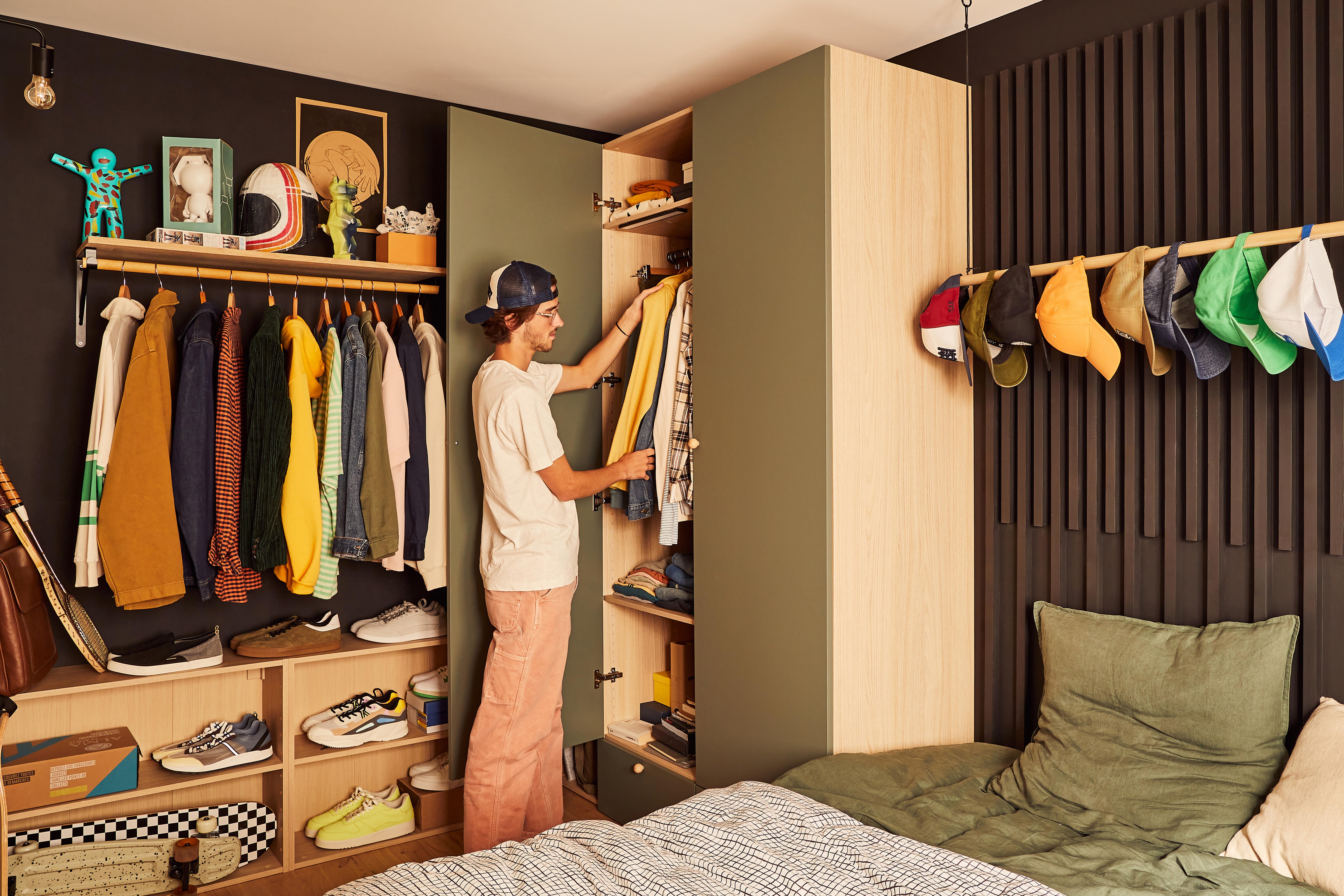 Caisson + 1 tablette SPACEO Evo'M effet Chêne H.64 X L.80 P.28 cm - 6