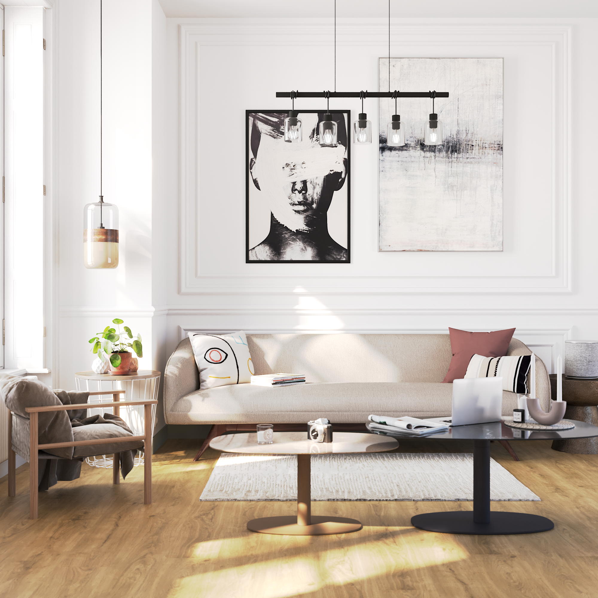 Moldura collarin de poliestireno crudo 40x20 mm x 2,0 m (ancho x grueso x largo) - 7