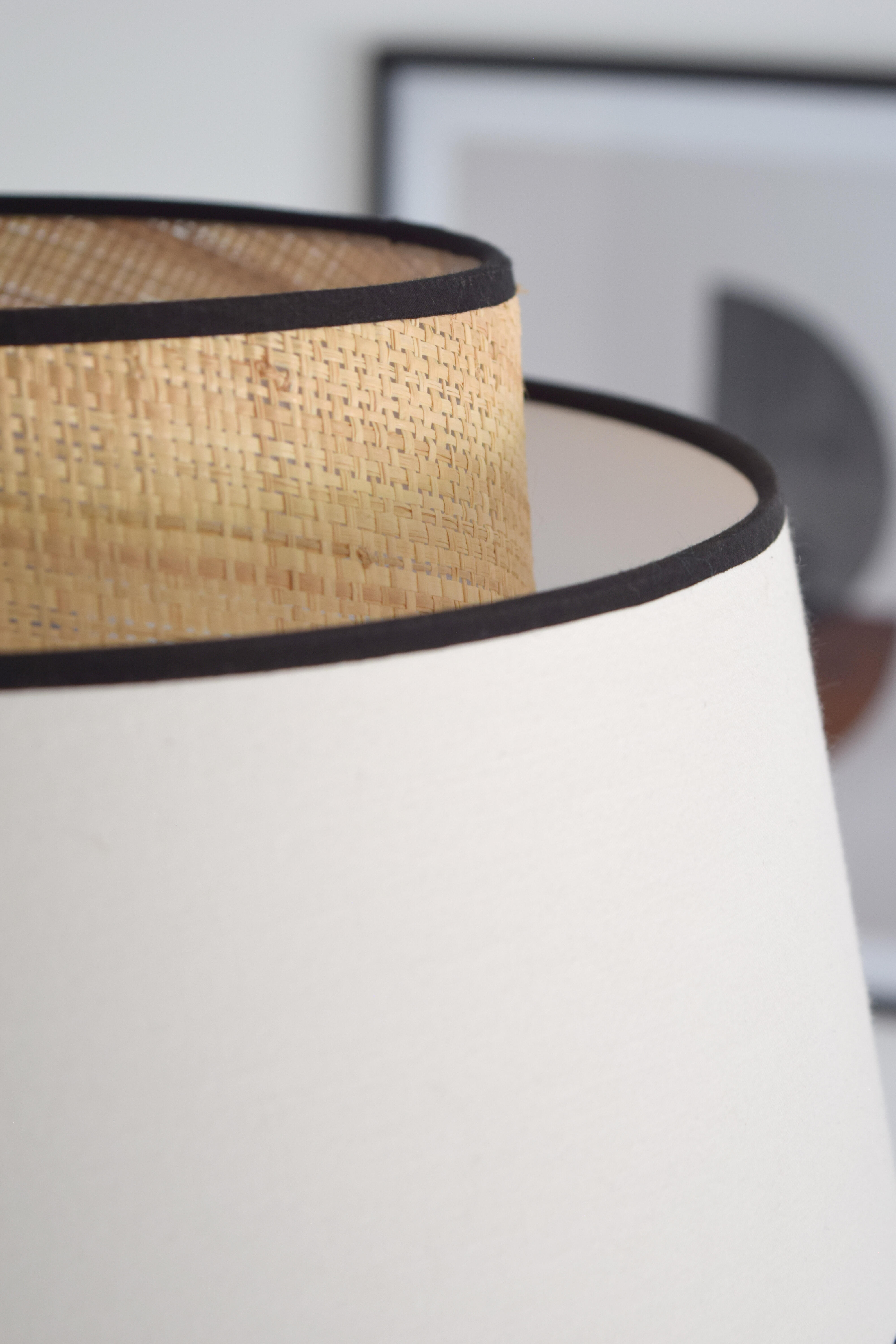 Lámpara de techo colgante de mimbre  blanca 1 luz E27 Yumiha INSPIRE 36 cm - 7