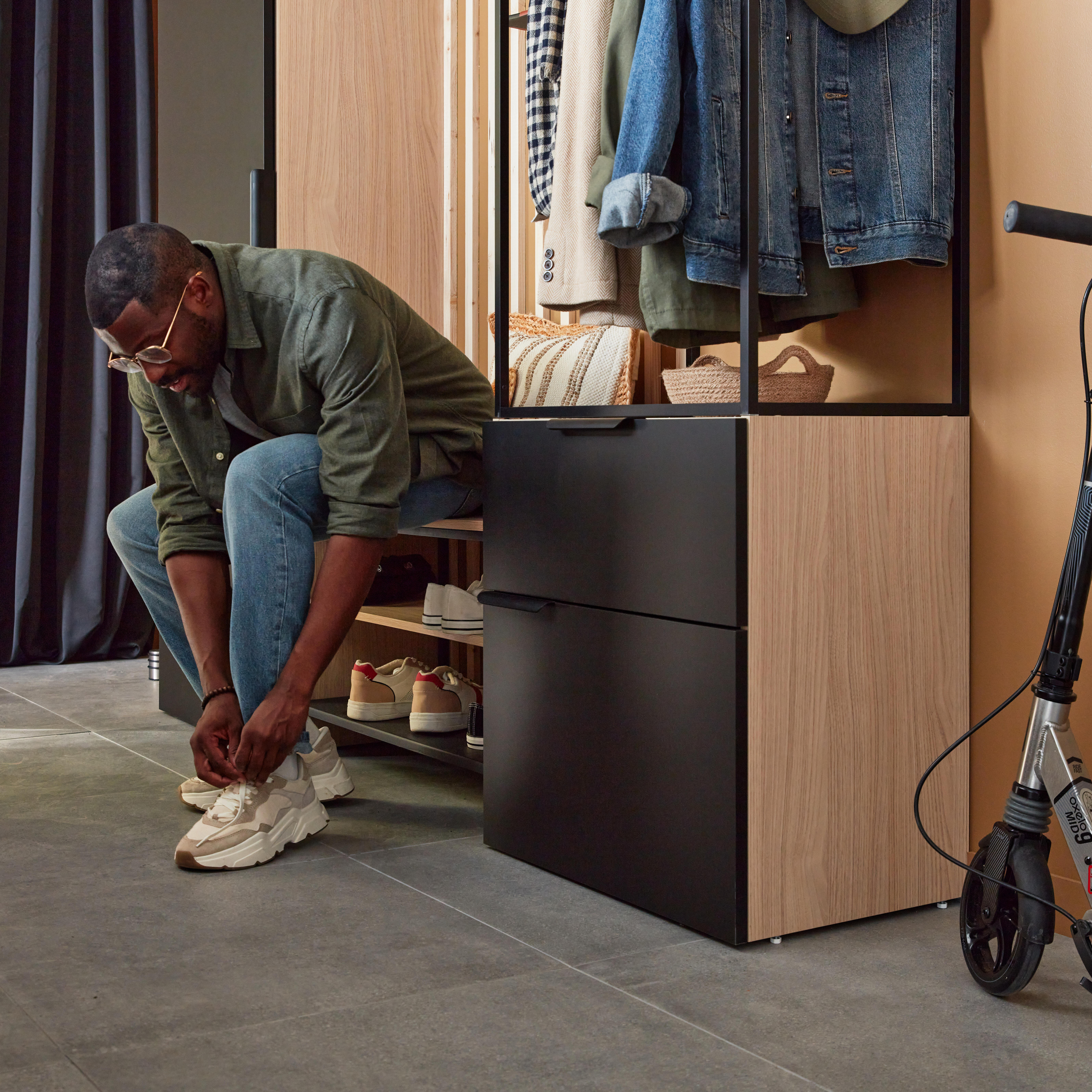 Caisson SPACEO Evo'M effet Chêne H.64 X L.60 X P.38 cm - 6