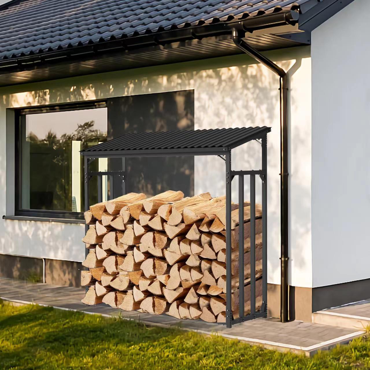 Leñero de acero Gardiun Wood Shed 145x143x84 cm de 1,2 m² - 4