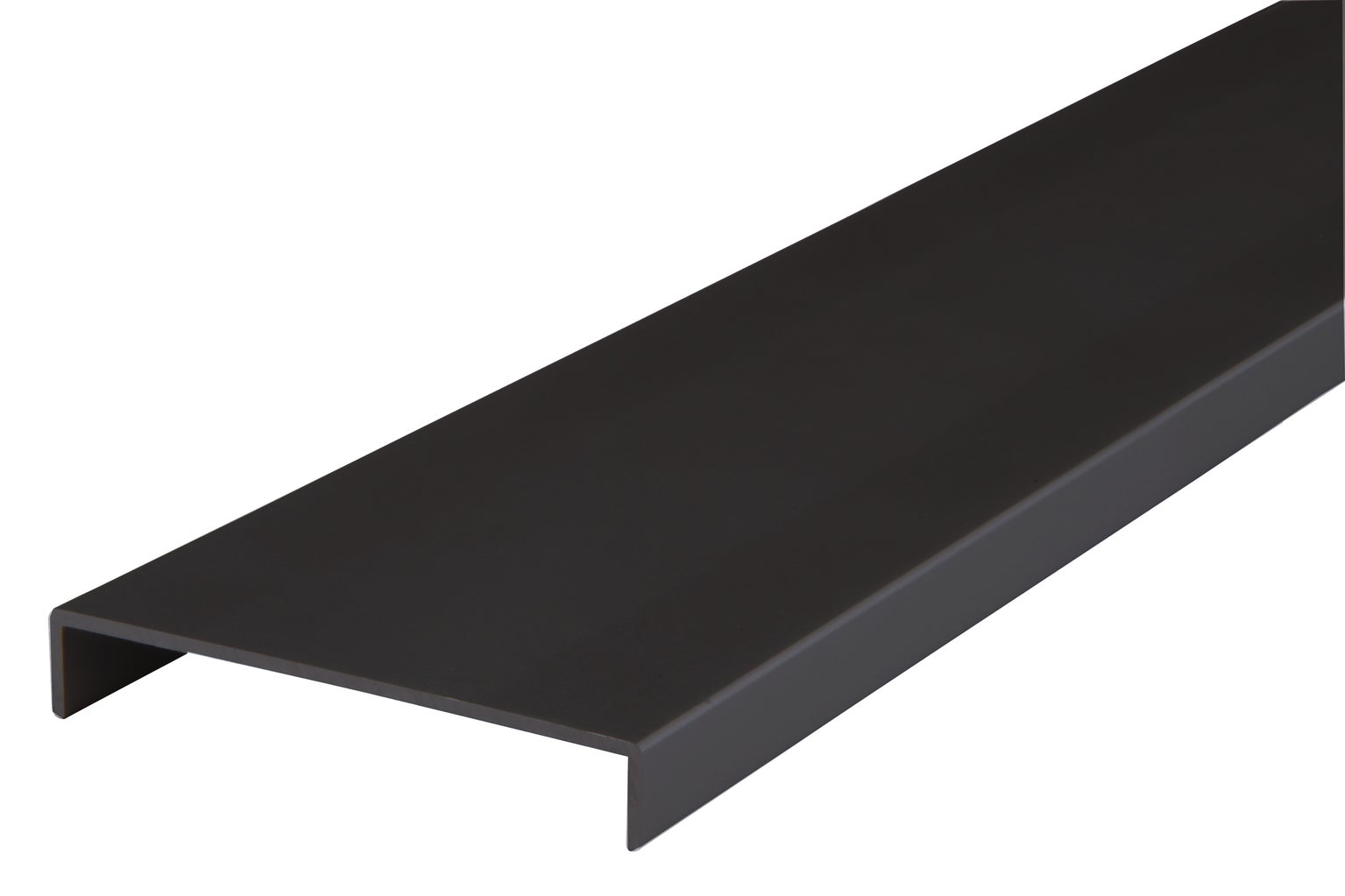 Profilé Plat Aluminium 40x2 Mm - Laqué Noir RAL 9005 - Longueur 2500 Mm - Idéal Plinthe