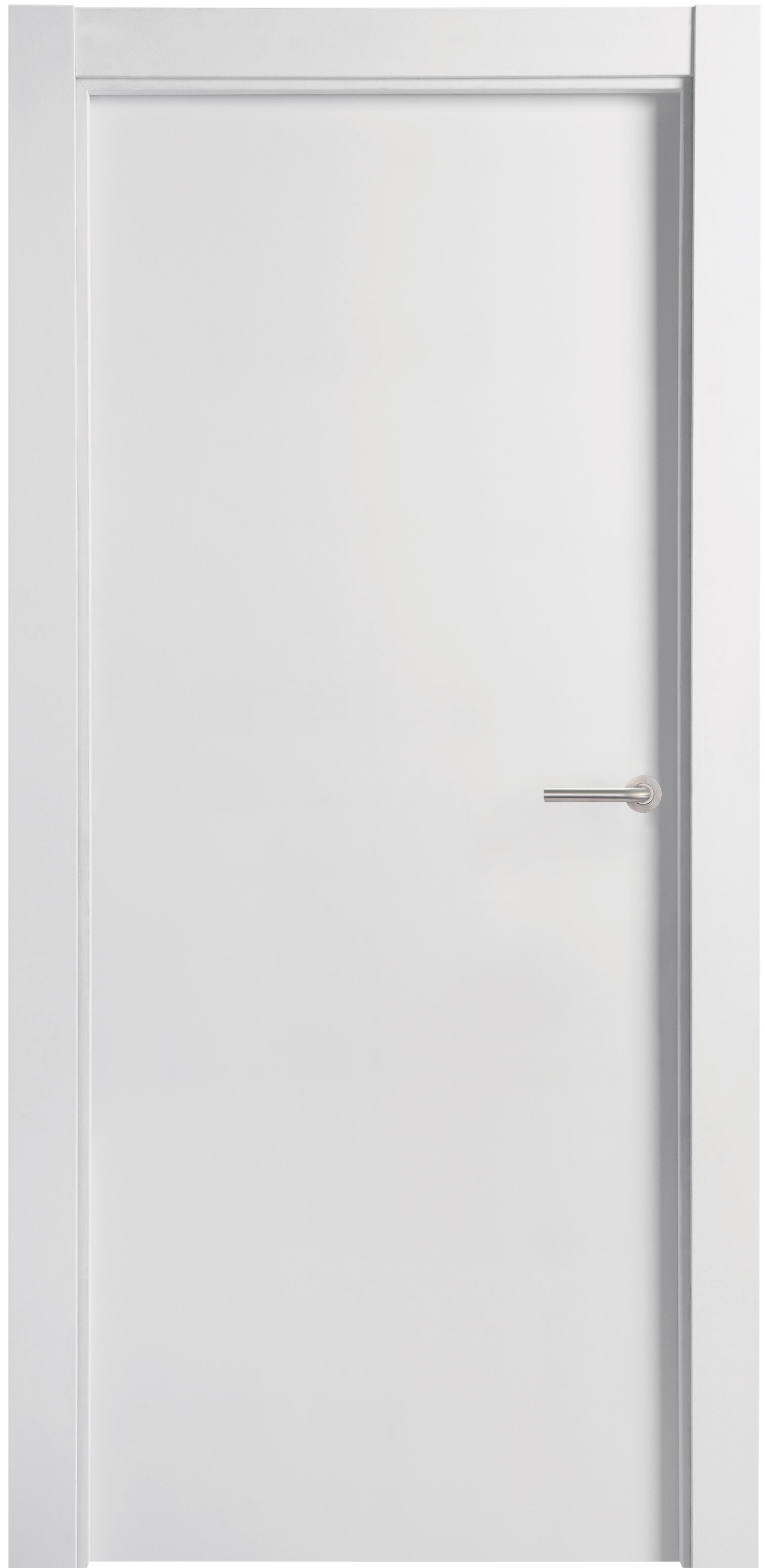 Puerta de interior abatible ciega maciza acabado lacado rf30 bari blanco apertura izquierda cerco de 7x3 anchura 82.5 cm