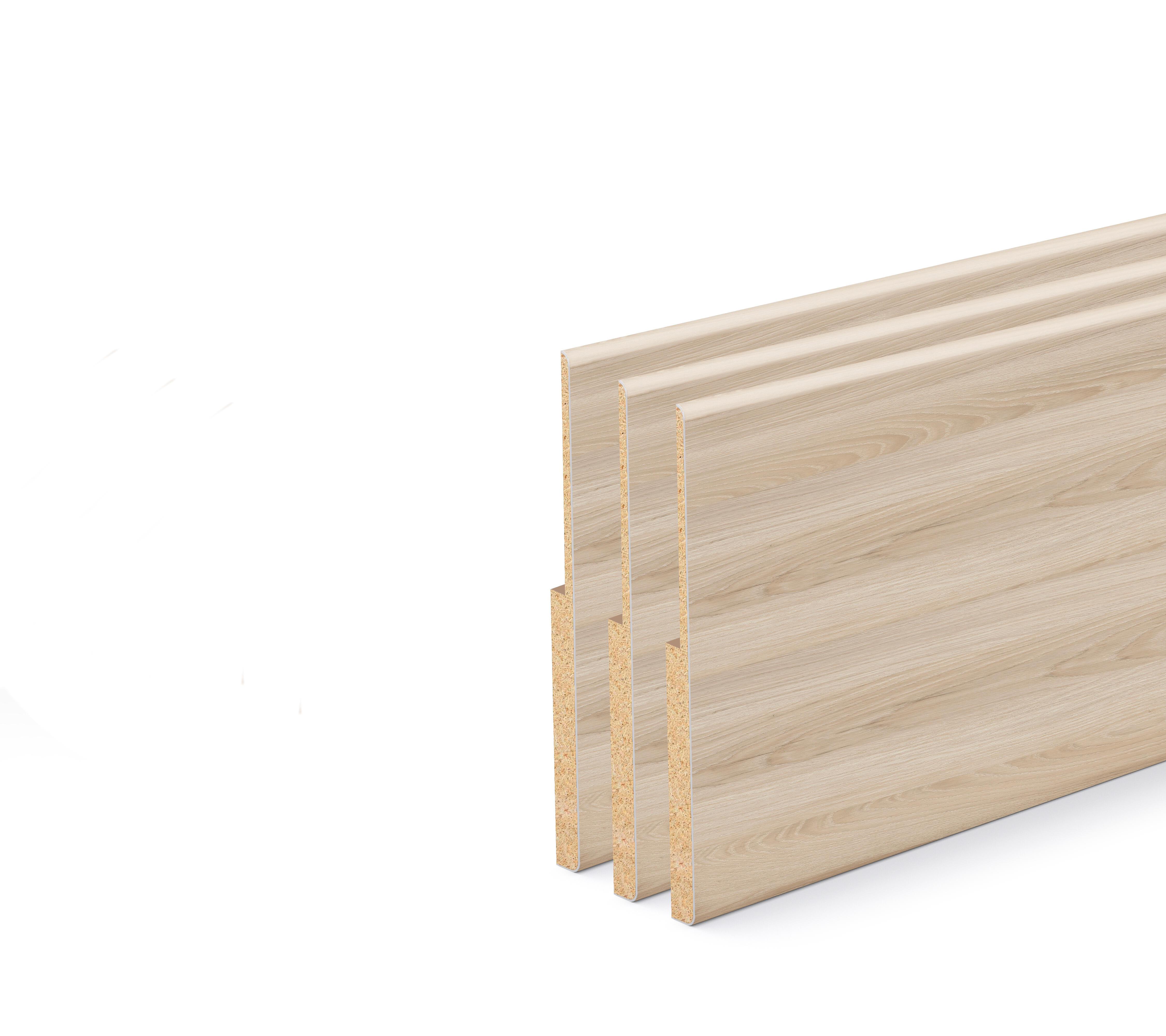 Kit de 3 recrecidos nogal crema de 117x10mm