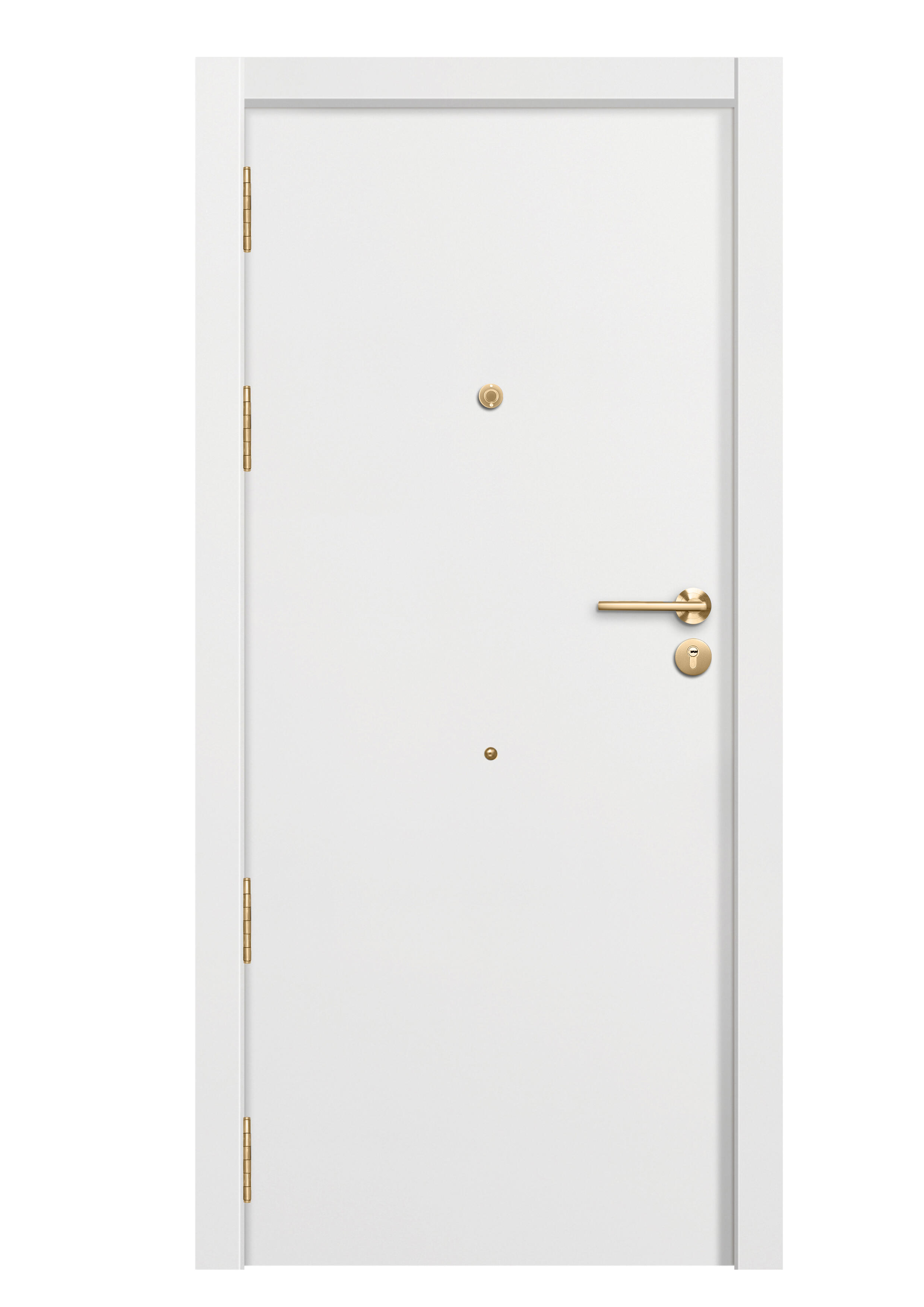 Puerta de entrada blindada serie 3P fresado roble / interior liso  roble apertura izquierda 205x86cm - 2