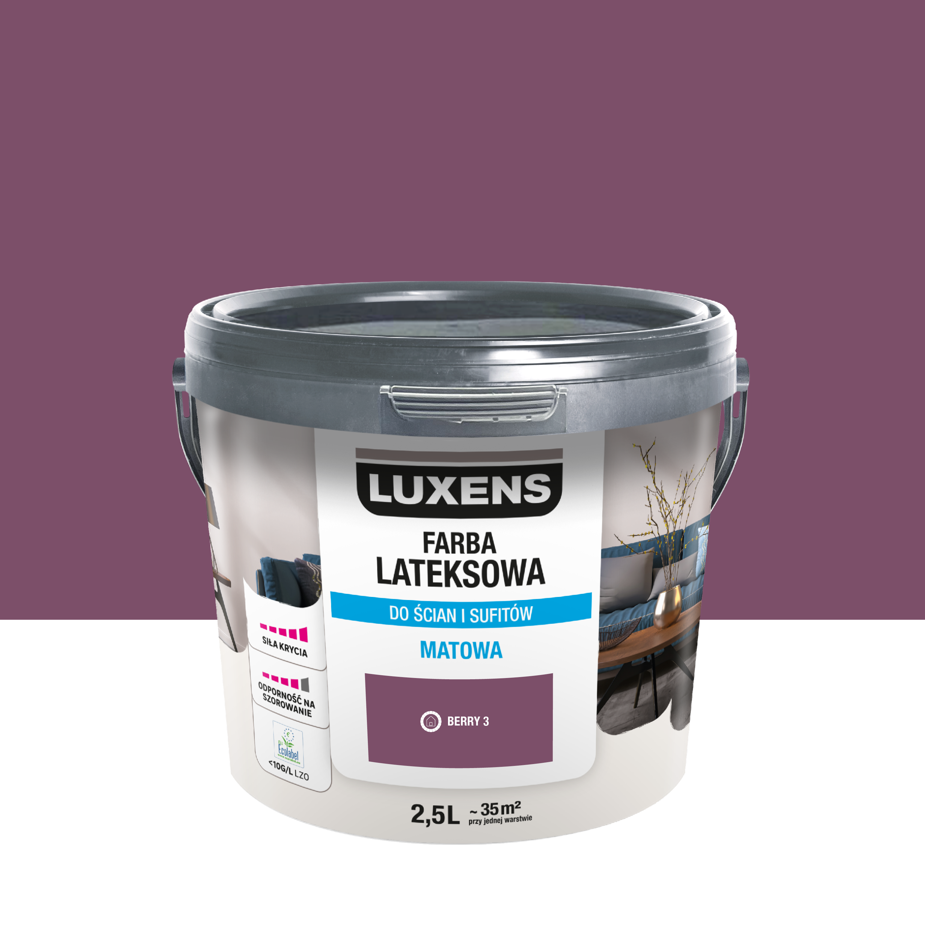 Farba lateksowa Luxens Berry 3 2.5 l