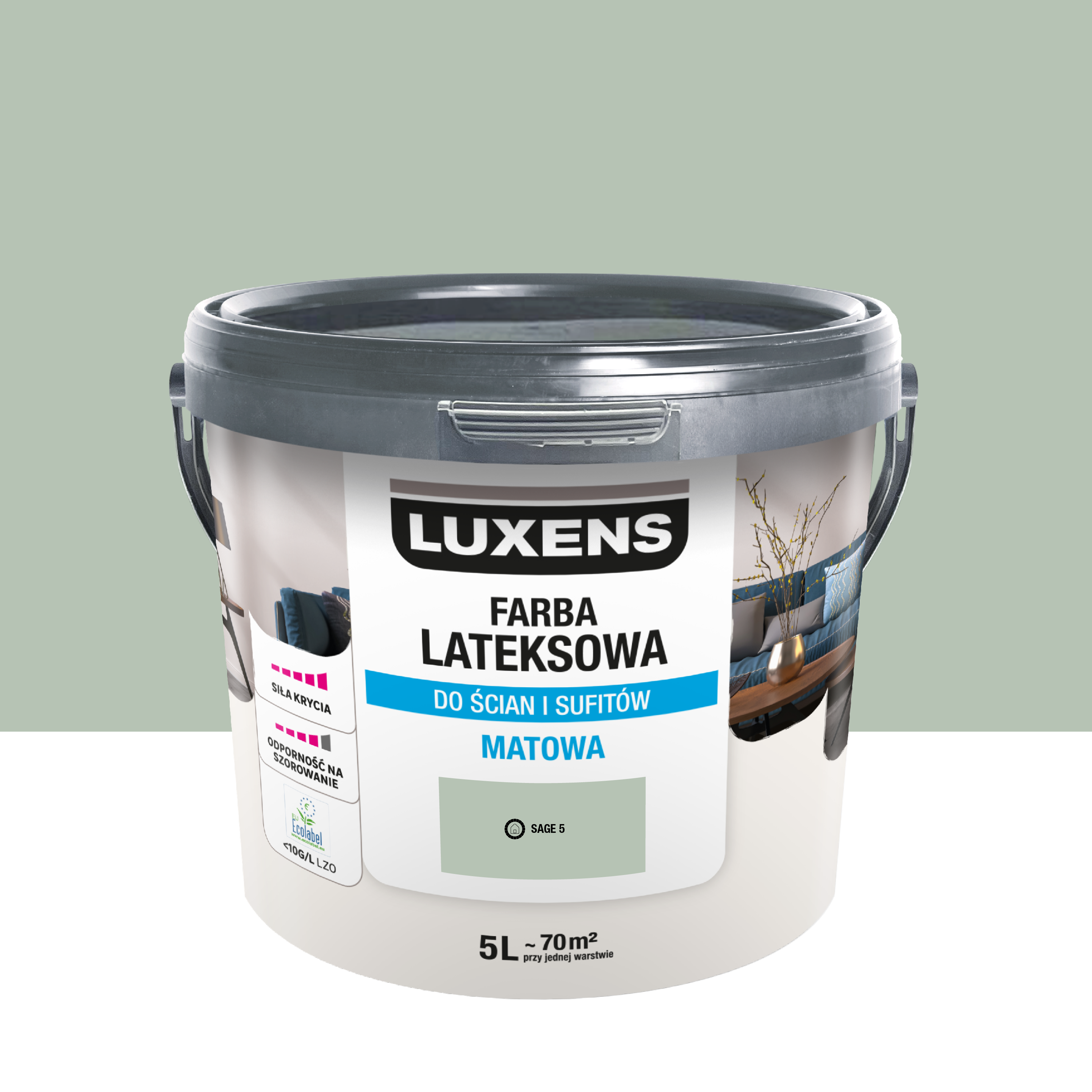 Farba lateksowa Luxens Sage 5 5 l