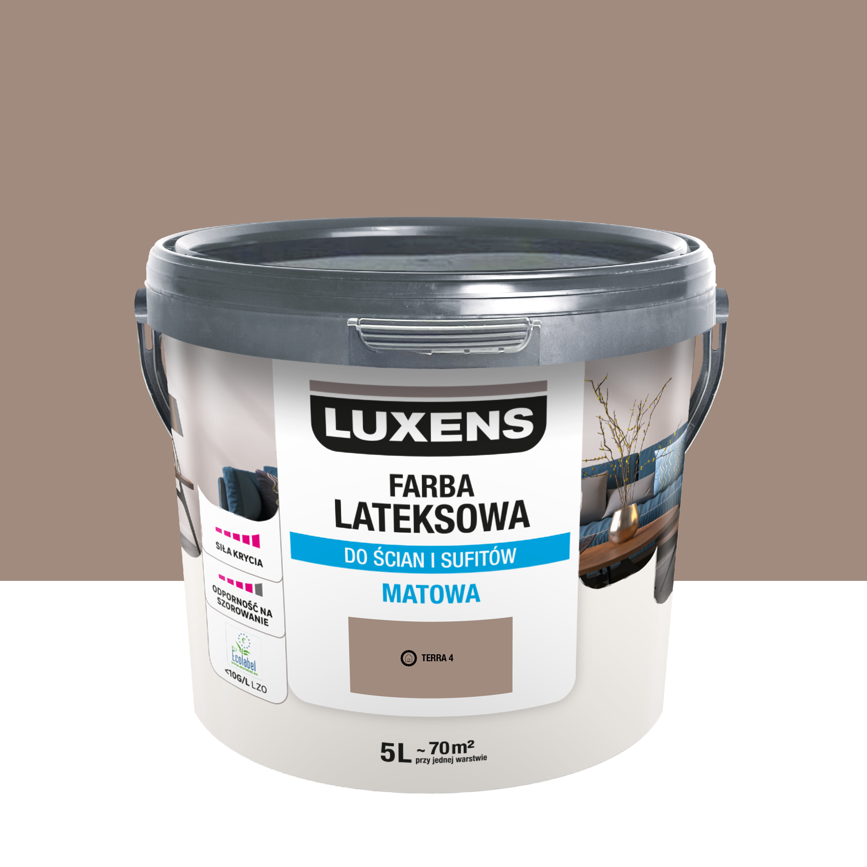 Farba lateksowa Luxens Terra 4 5 l