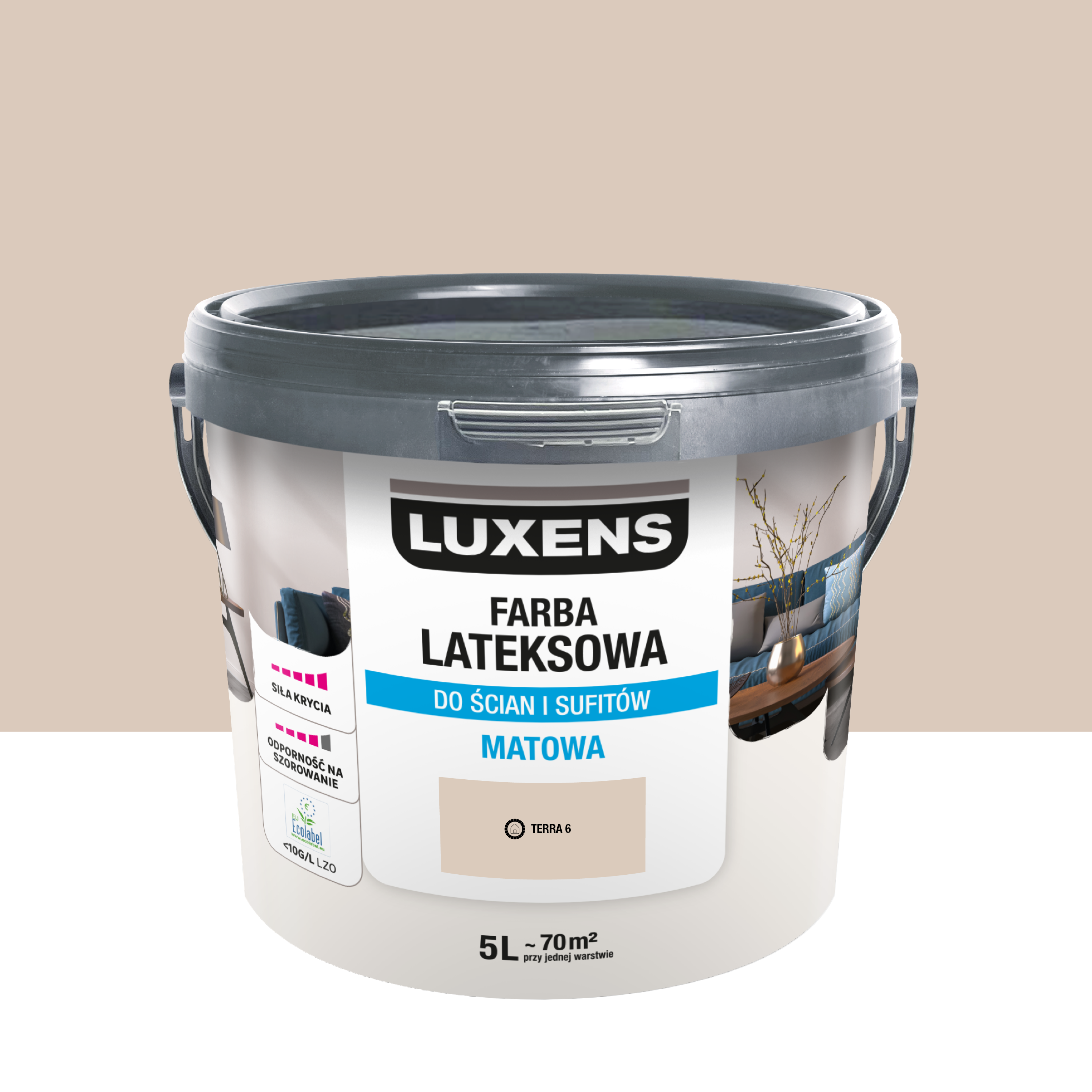 Farba lateksowa Luxens Terra 6 5 l