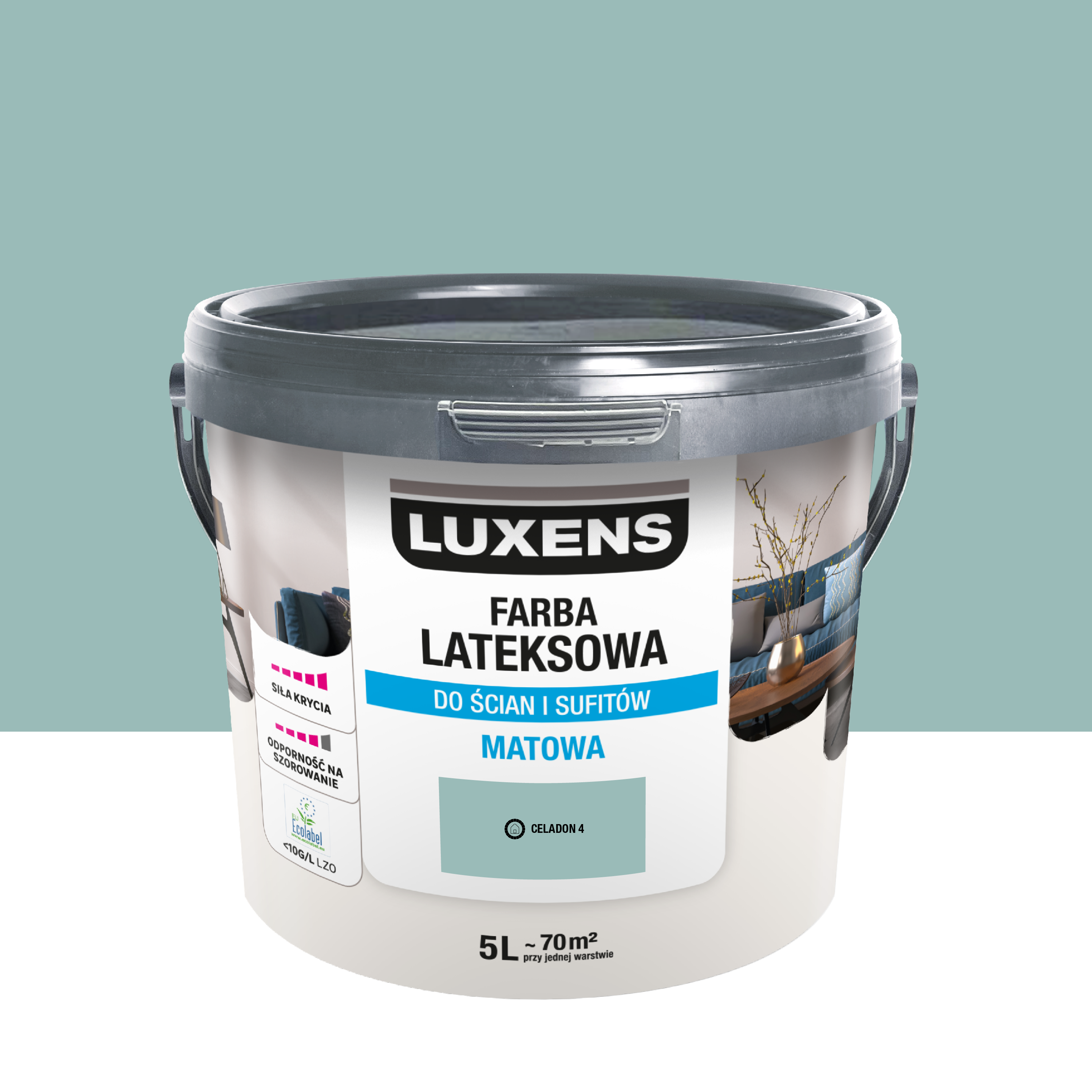 Farba lateksowa Luxens Celadon 4 5 l