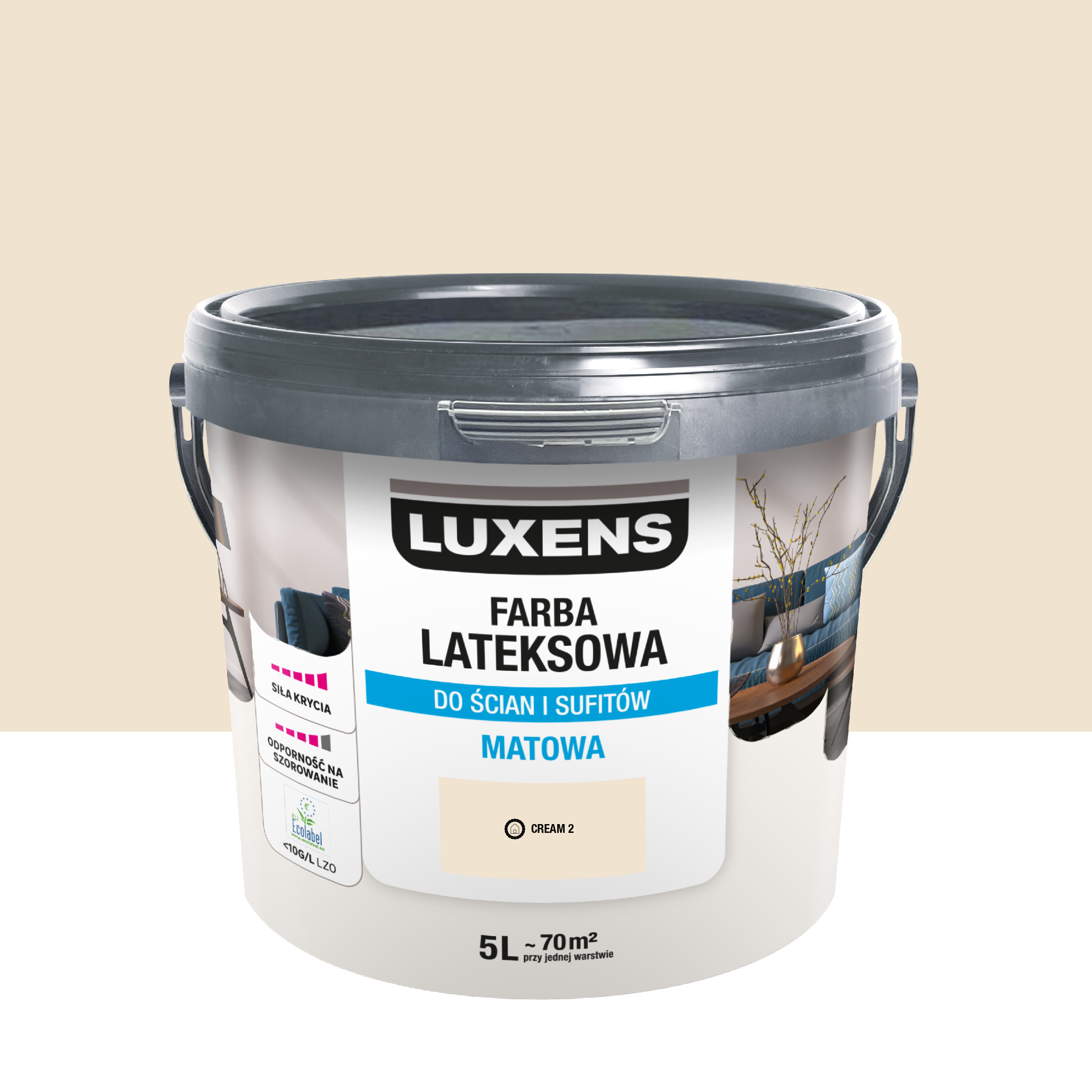 Farba lateksowa Luxens Cream 2 5 l