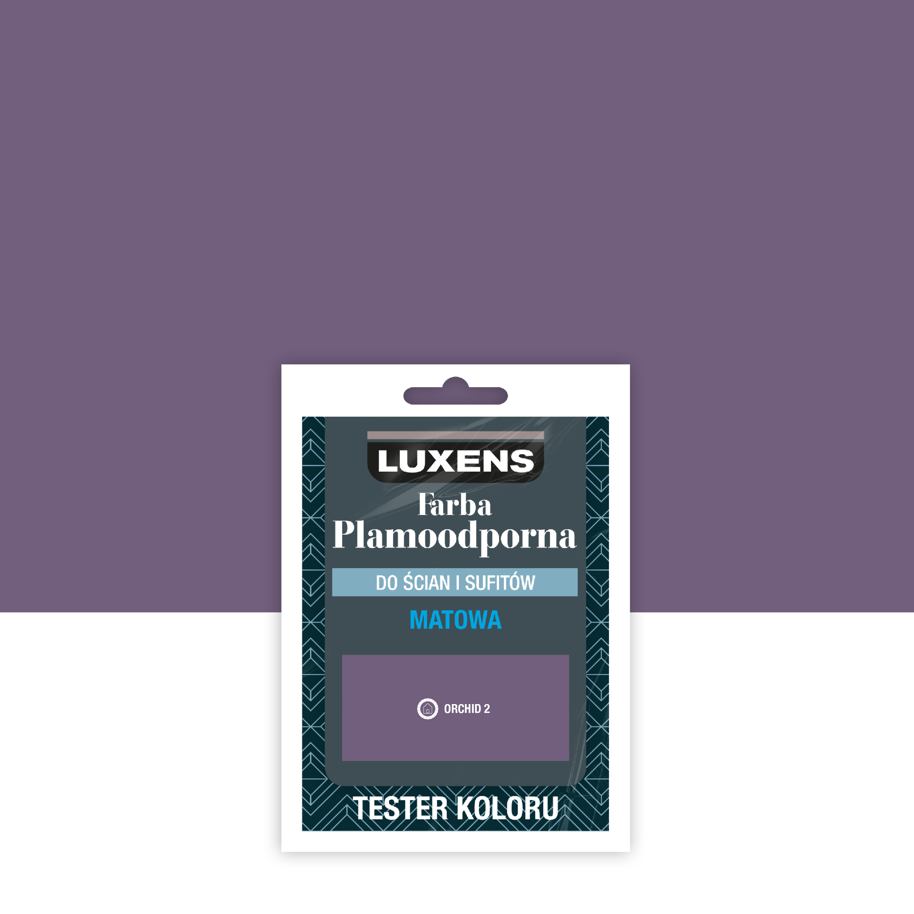 Tester farby plamoodpornej Luxens Orchid 2 25 ml
