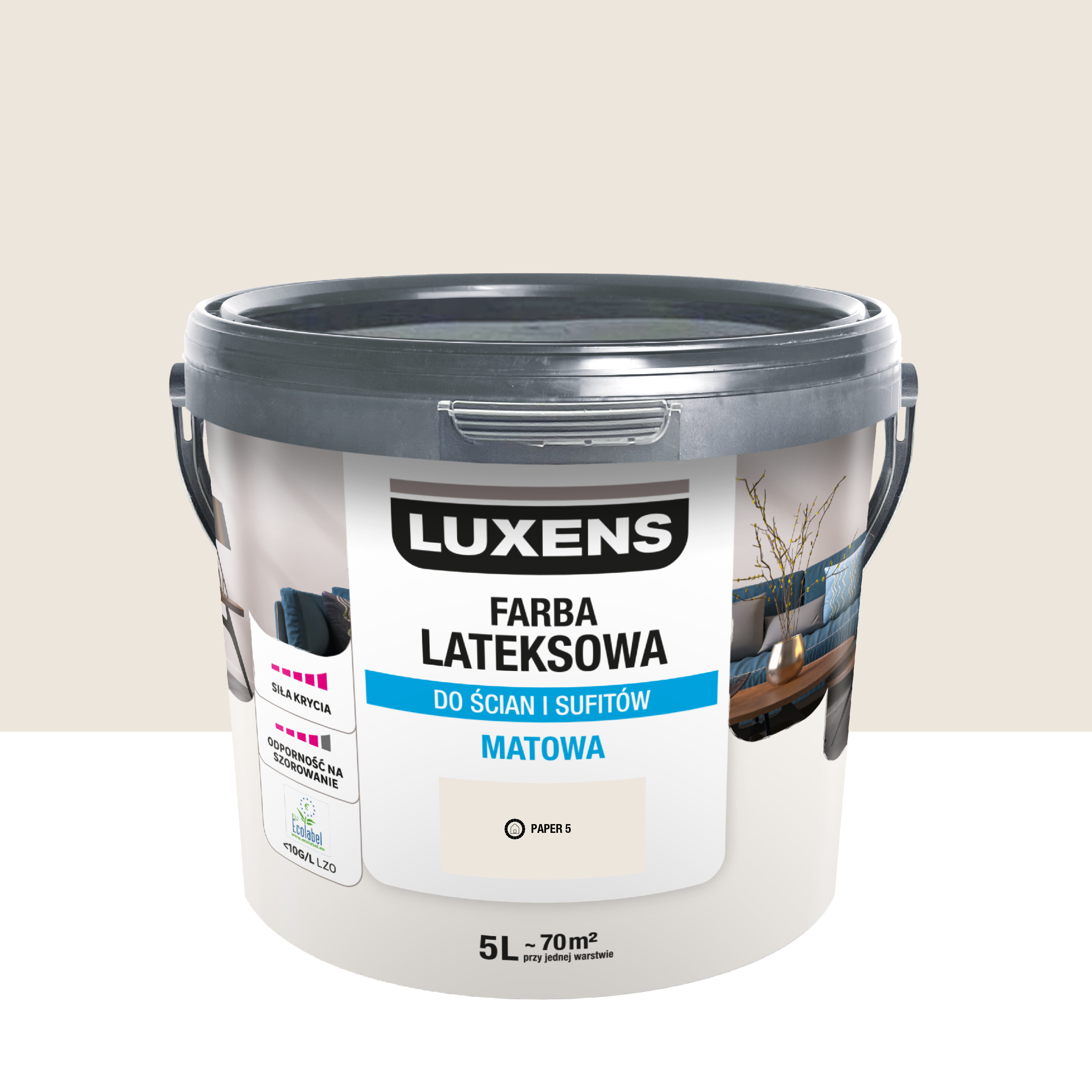 Farba lateksowa Luxens Paper 5 5 l