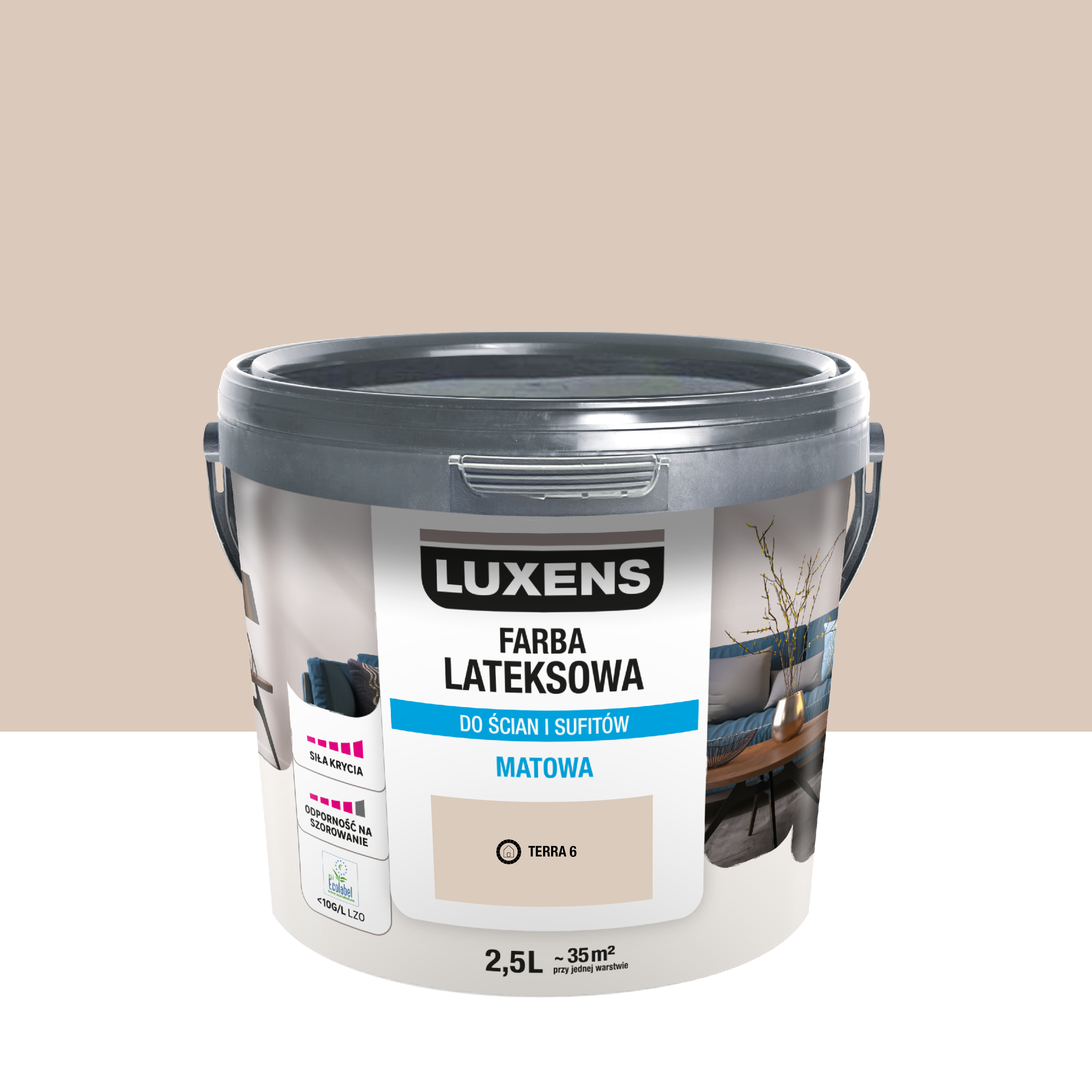Farba lateksowa Luxens Terra 6 2.5 l
