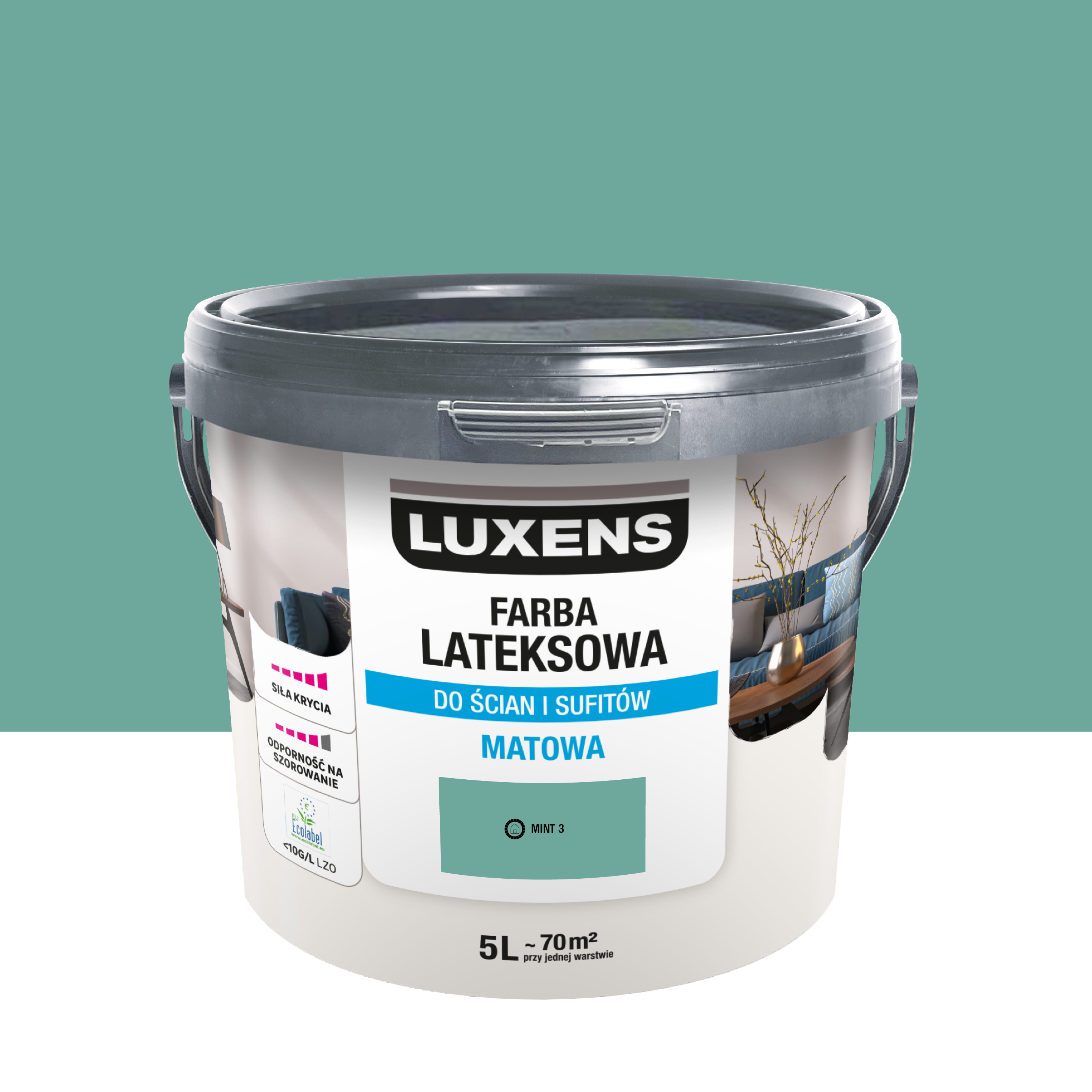 Farba lateksowa Luxens Mint 3 5 l