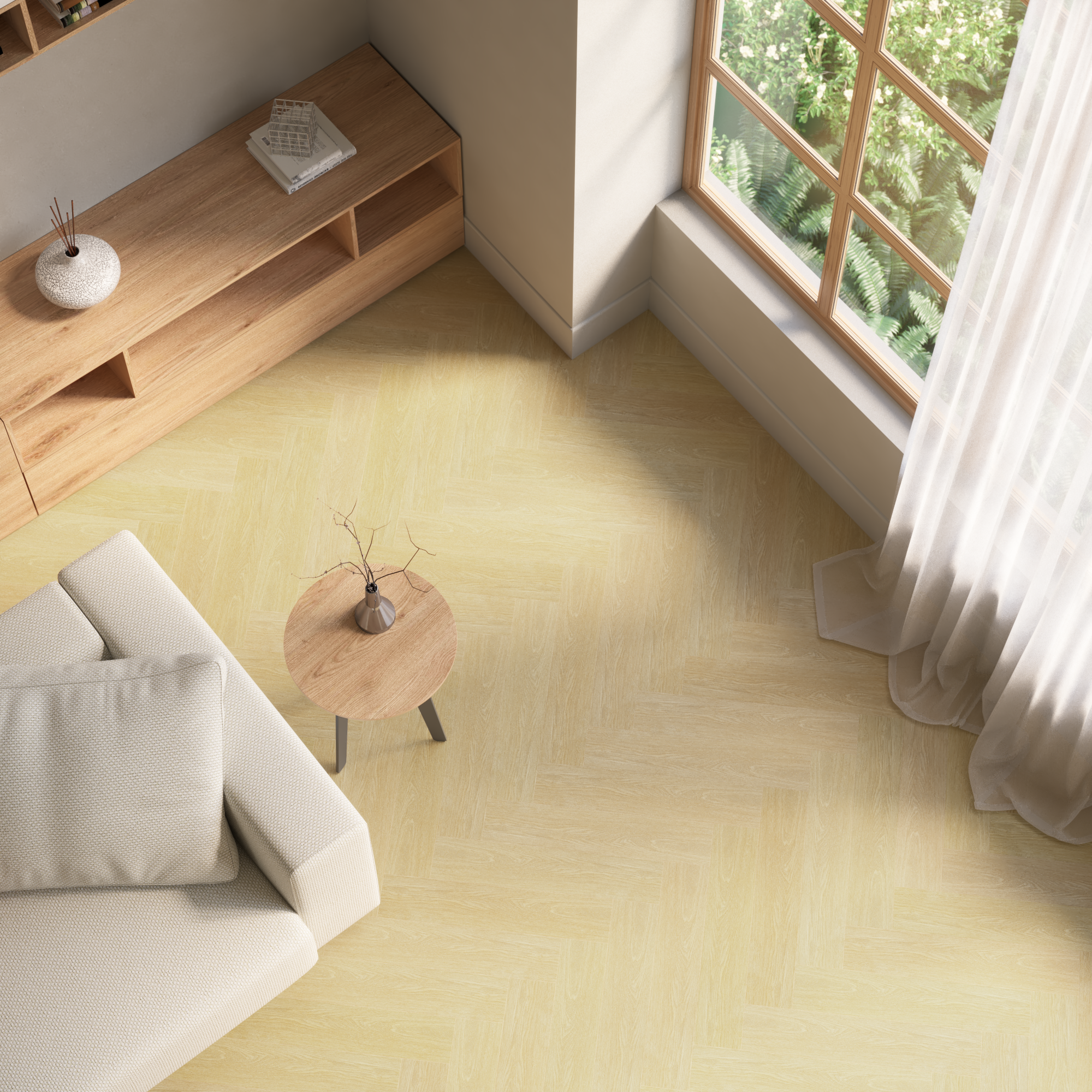 Suelo vinílico spc clic espiga erice efecto madera natural beige artens