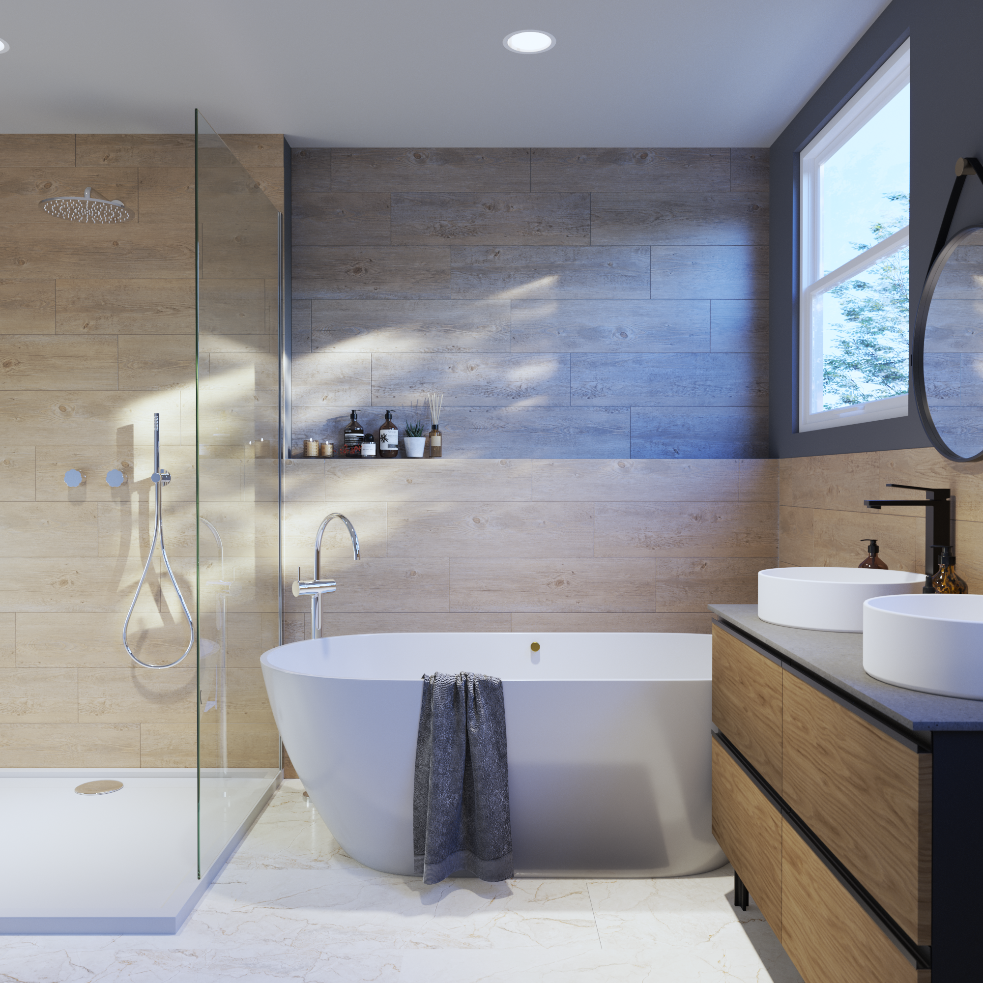 Pavimento vinílico SPC click flutuante Blush intenso extremo Artens 5,5 mm com base BL000 - 2