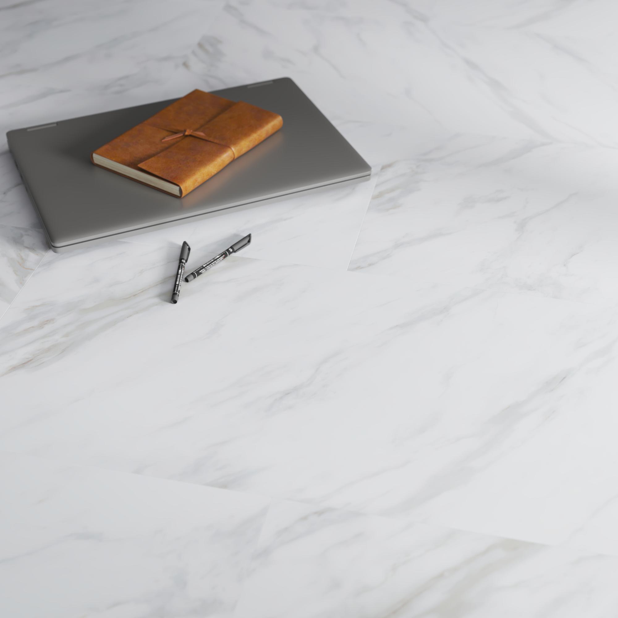 Dalle PVC clipsable medio ARTENS Muskwa 2 marbre - 5