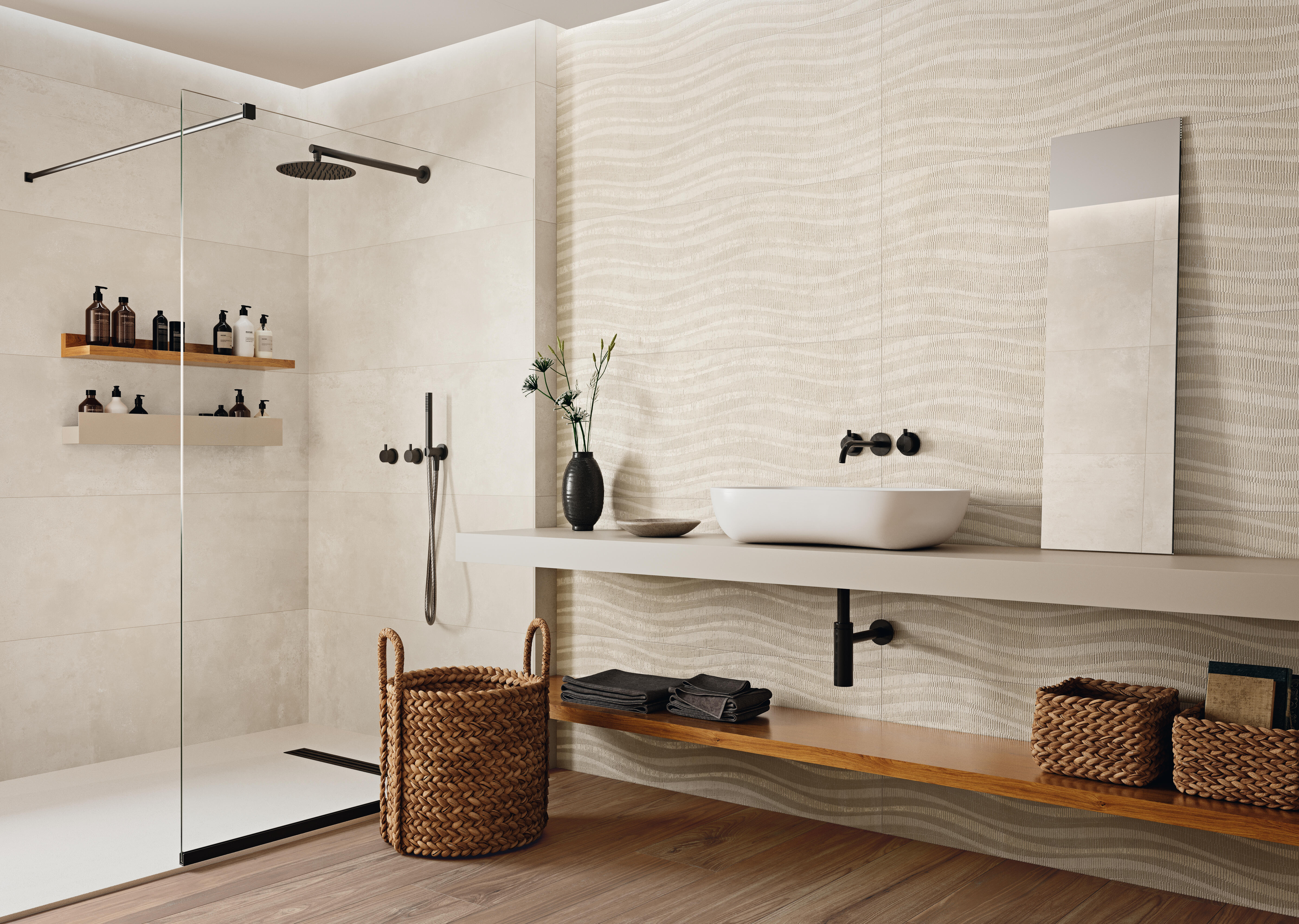 Azulejo cerámico Atrezo efecto piedra arena 45x120 cm GRESPANIA - 2