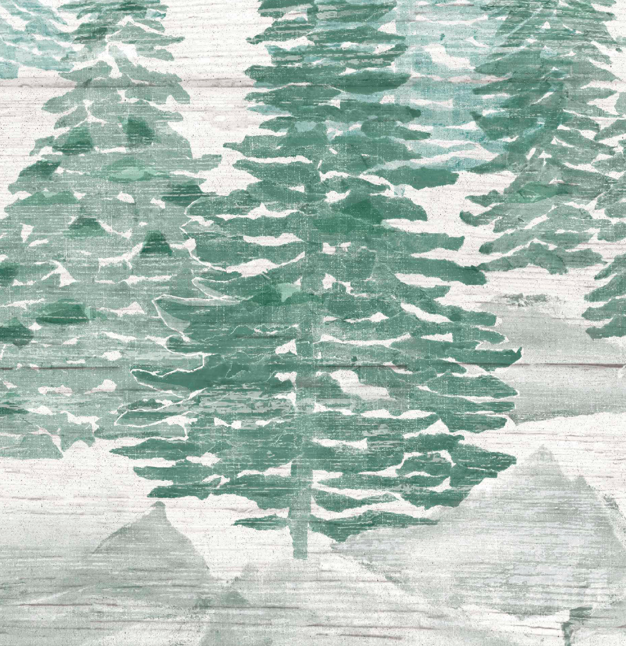 Alfombra vinílica abetos verde 78x180 cm