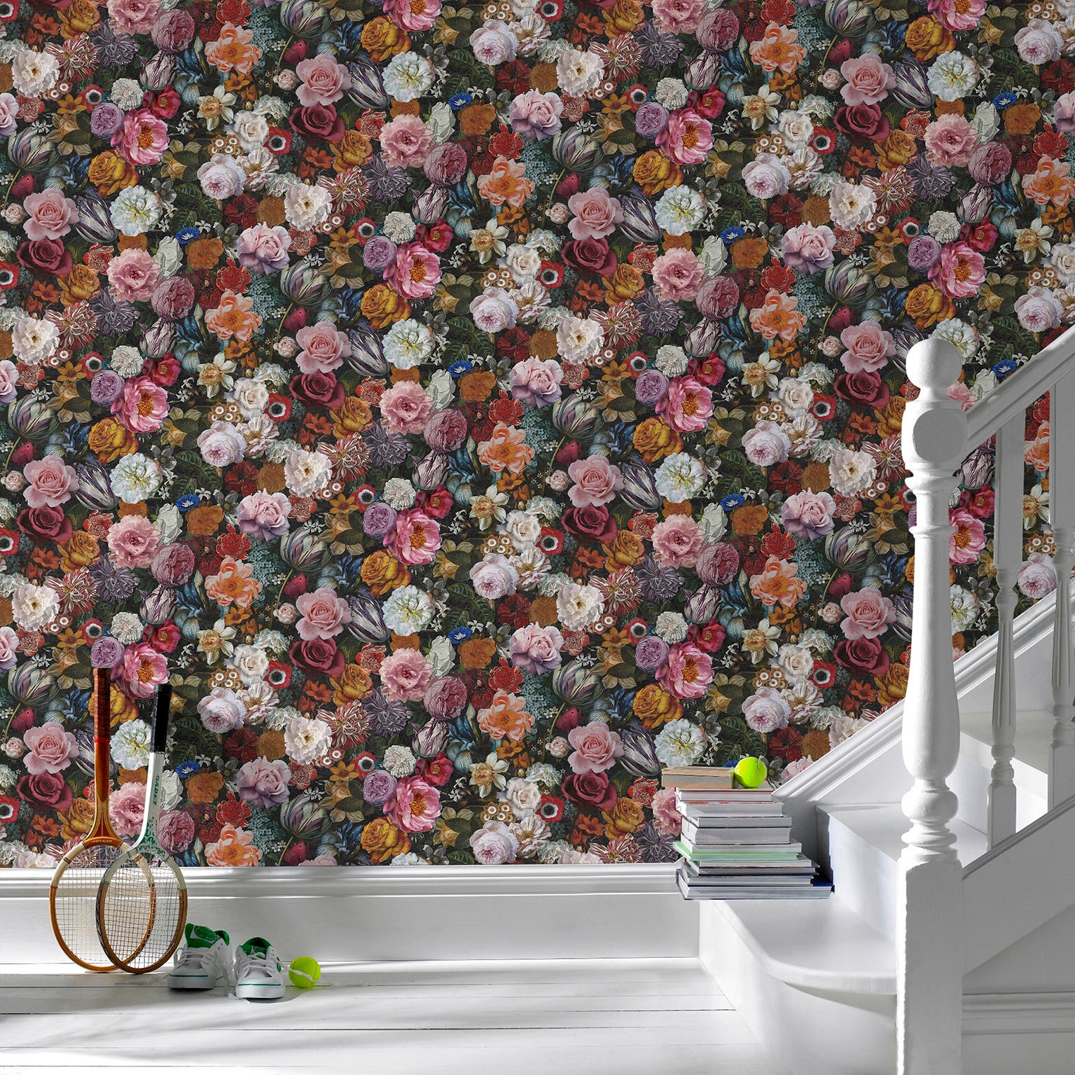 Papel de parede efeito floral