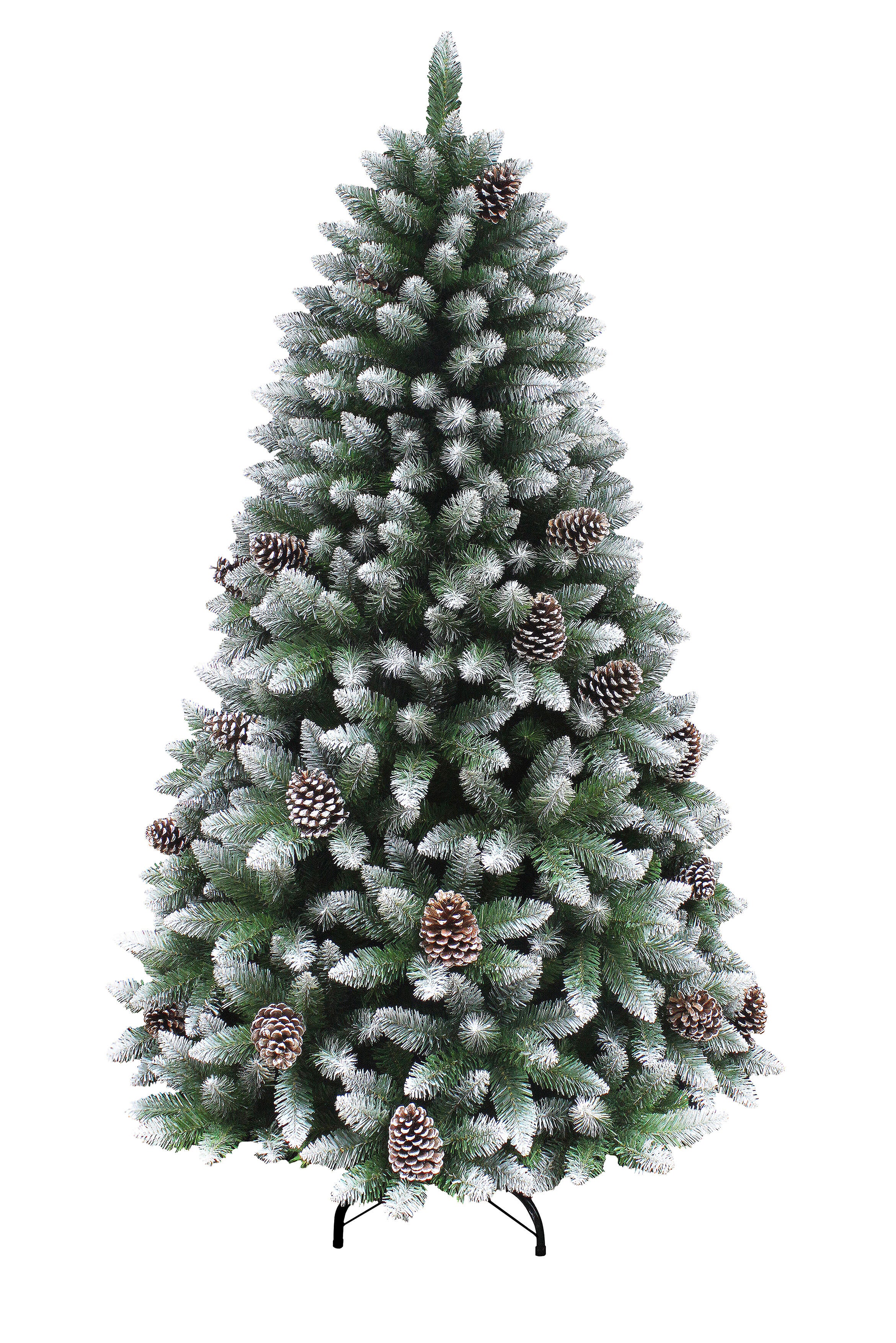 Albero di Natale artificiale Norway pigne innevato verde H 210 cm x ø 115 cm - 2