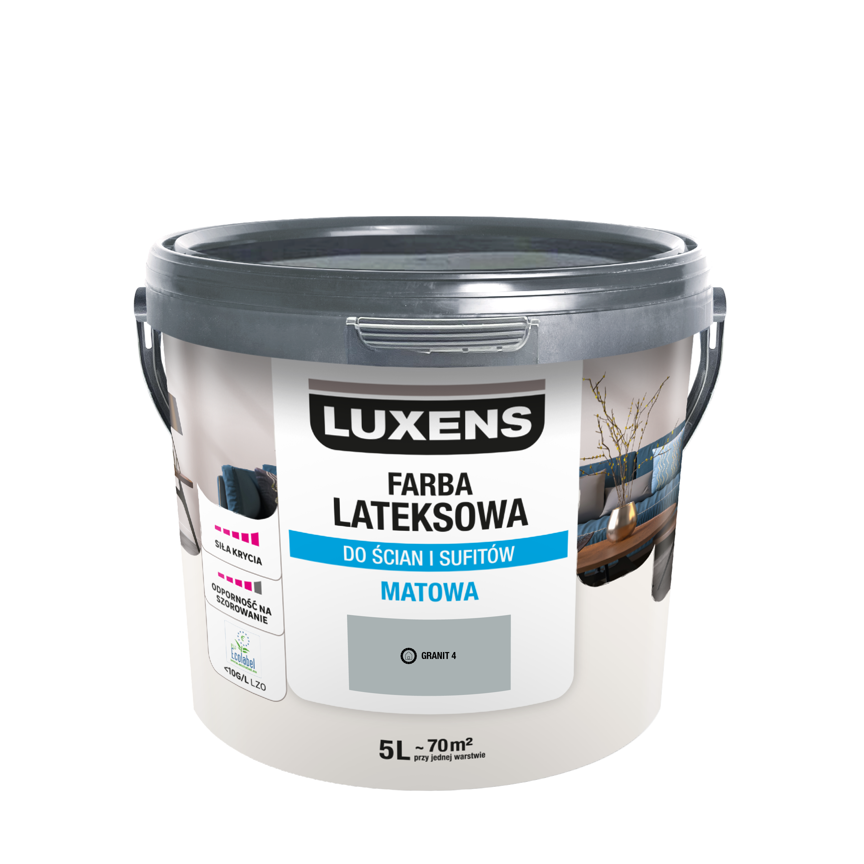 Farba lateksowa Luxens Granit 4 5 l  - 3